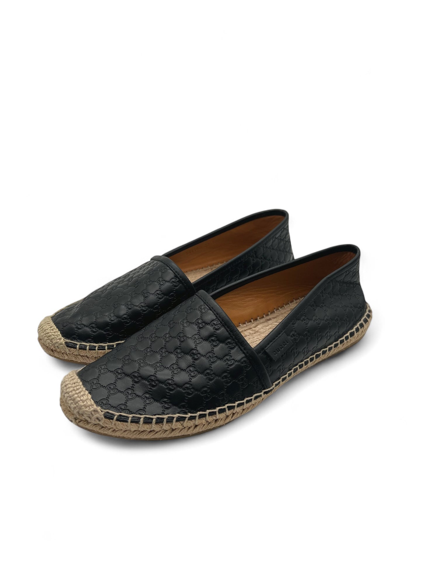 Gucci black leather espadrilles