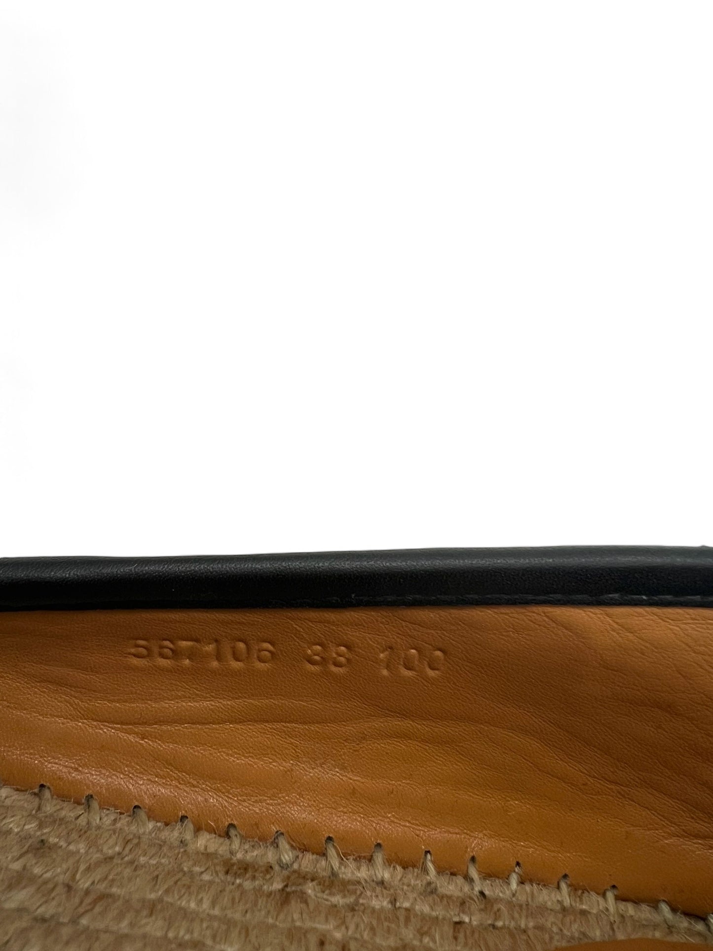 Gucci black leather espadrilles
