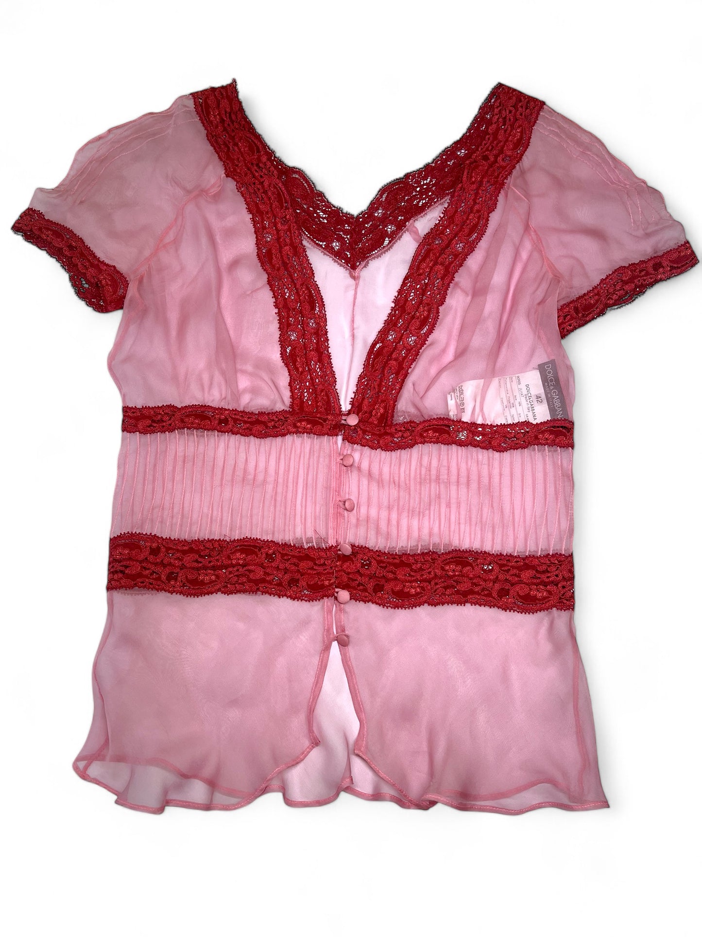Dolce&Gabbana pink silk shirt