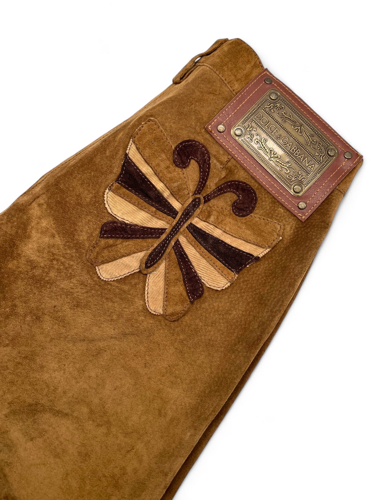 Dolce&Gabbana brown leather pants