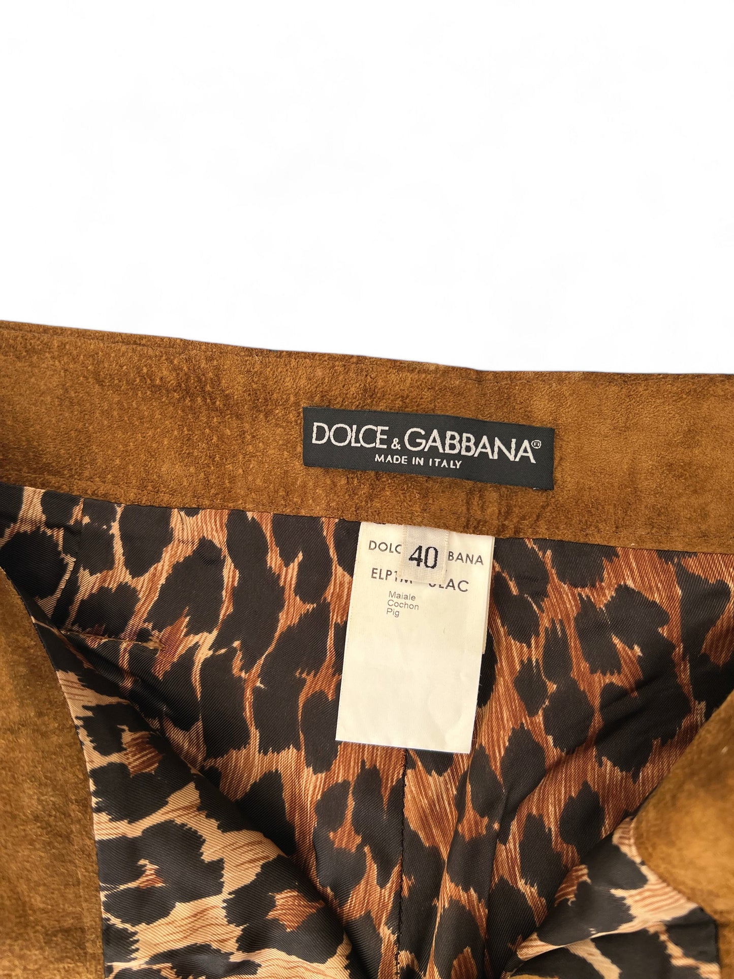 Dolce&Gabbana brown leather pants