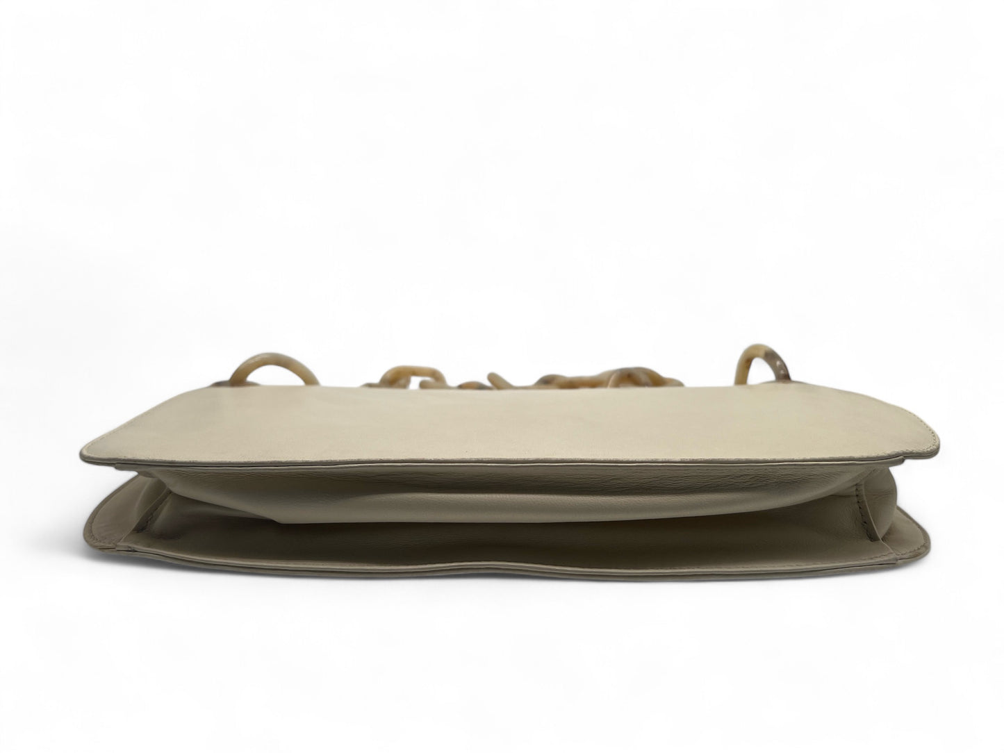 Prada white leather shoulder bag