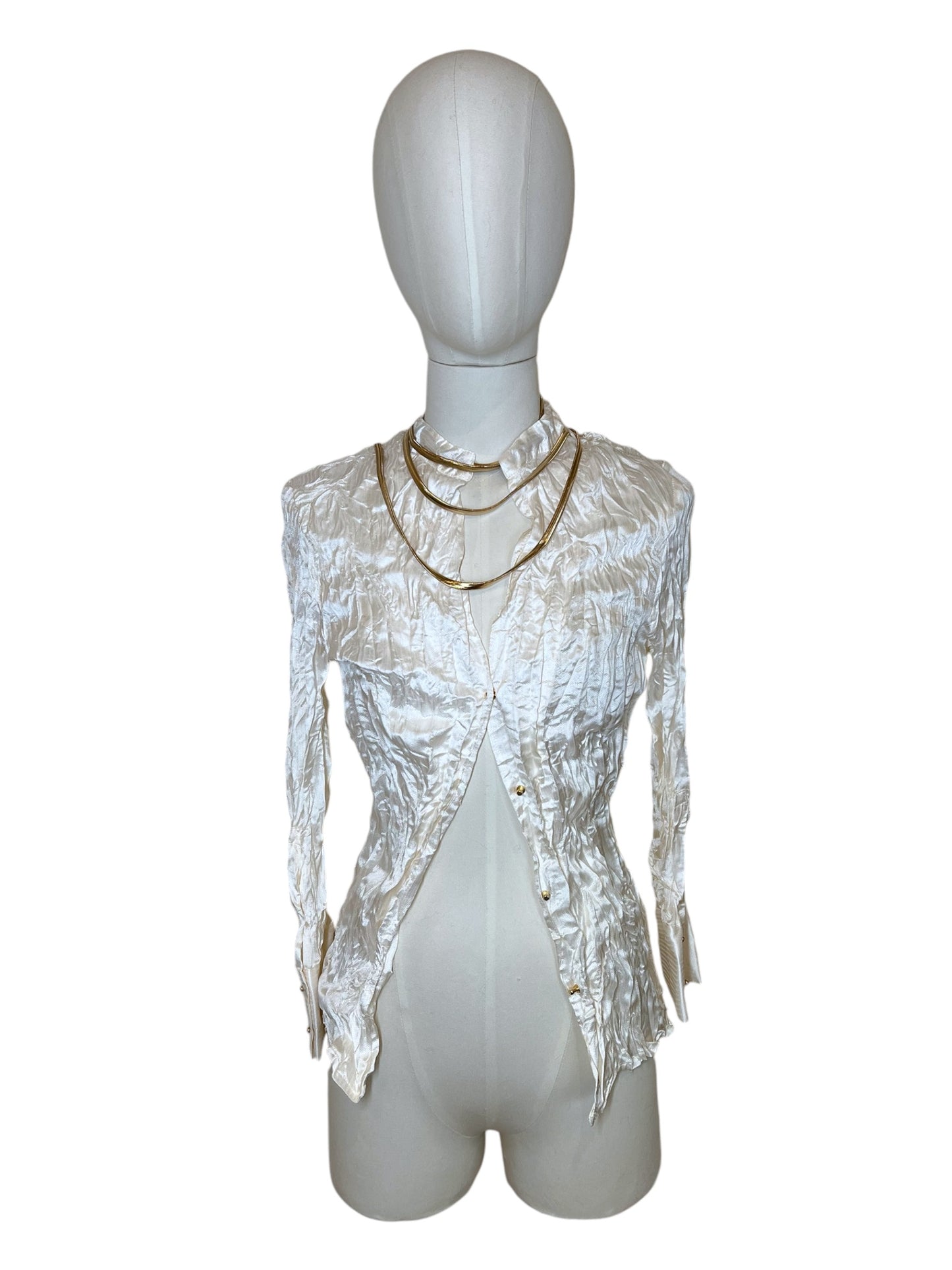Roberto Cavalli white silk shirt