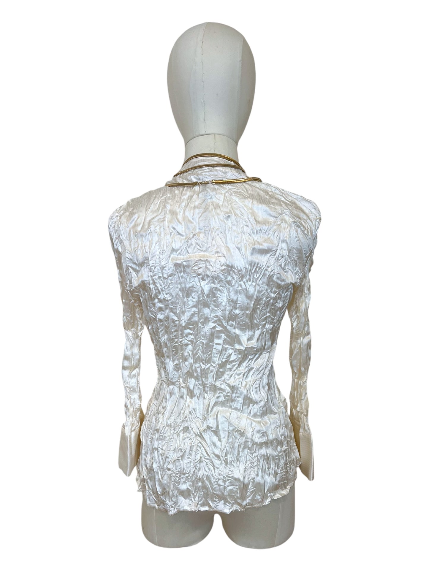 Roberto Cavalli white silk shirt