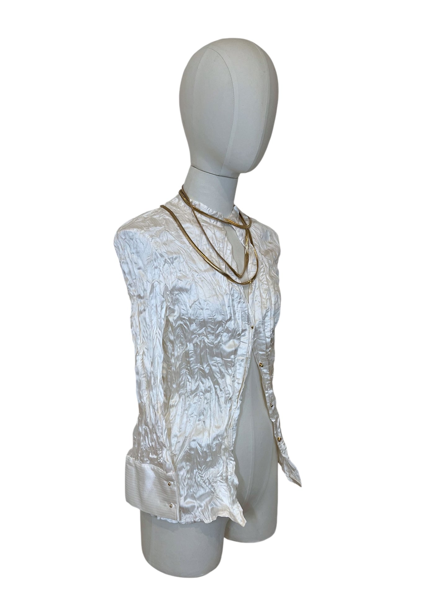 Roberto Cavalli white silk shirt