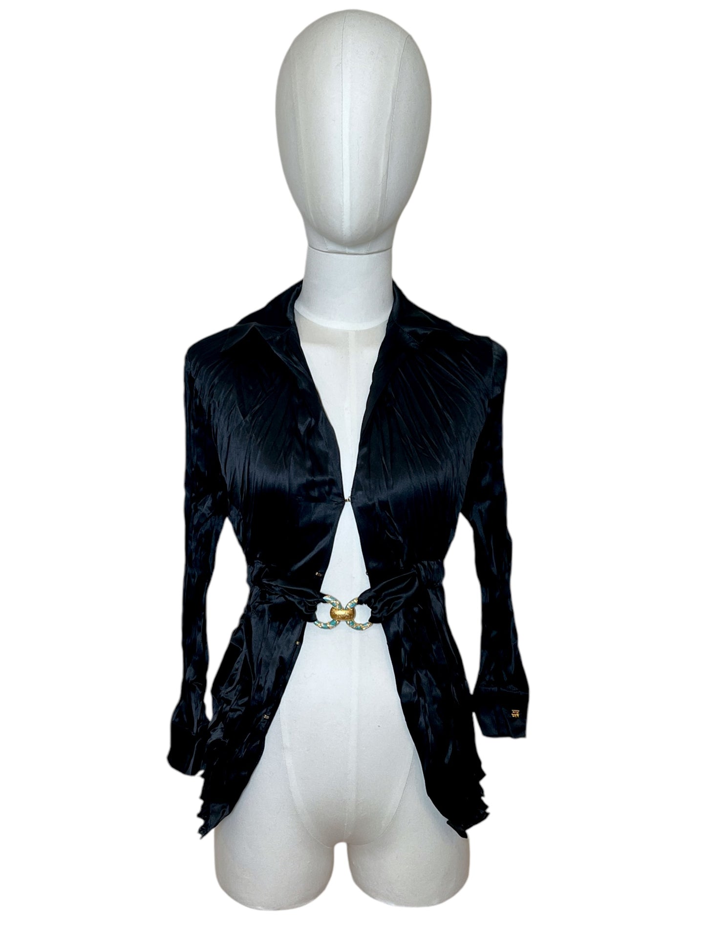 Roberto Cavalli black silk shirt