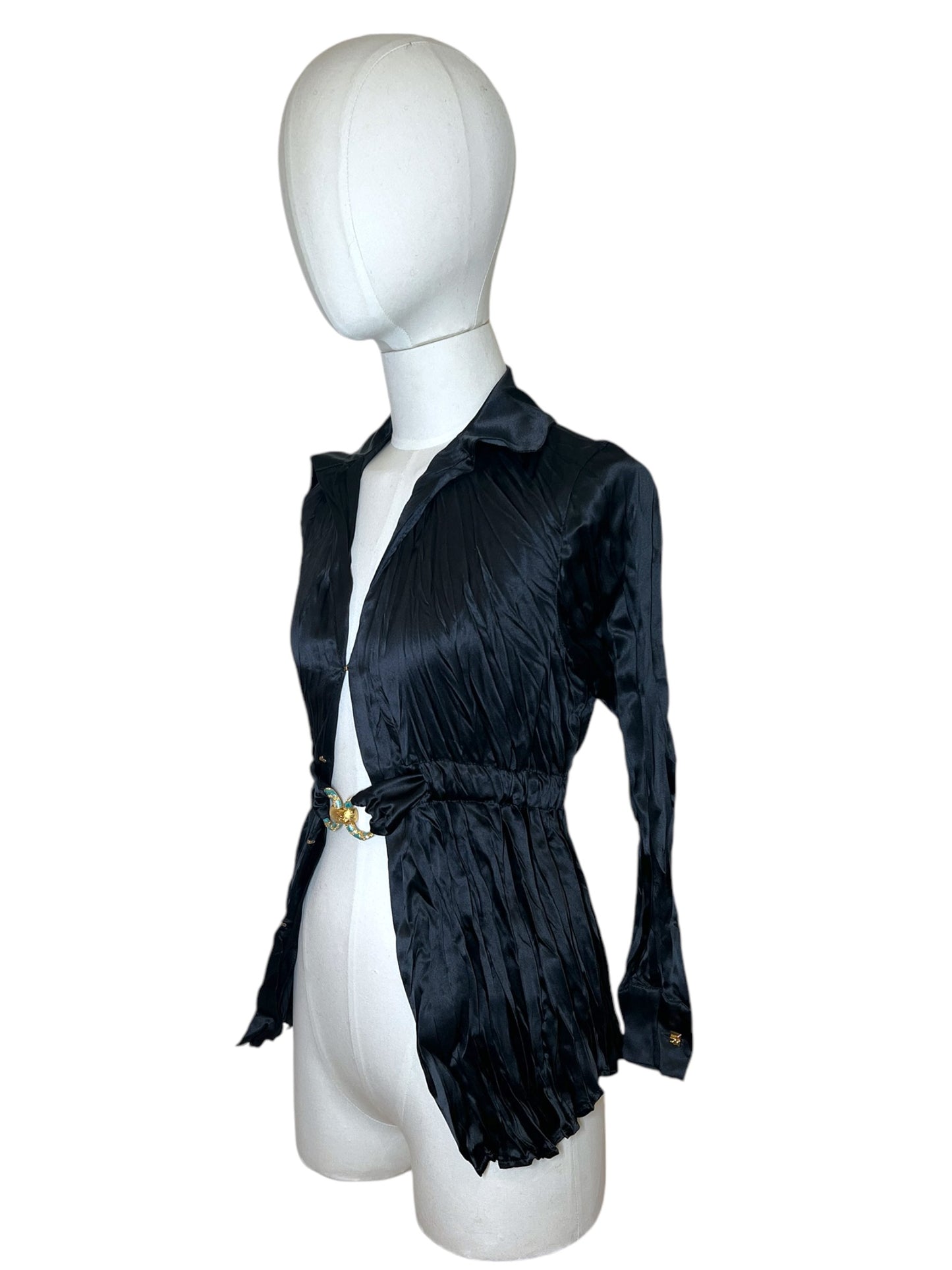 Roberto Cavalli black silk shirt