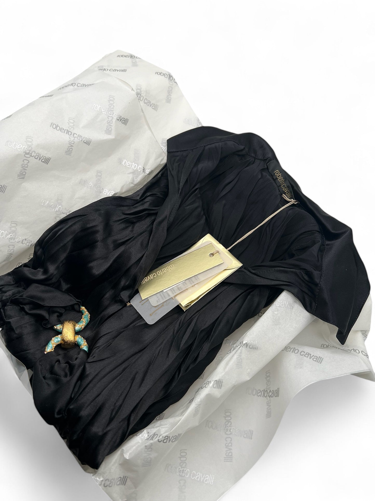 Roberto Cavalli black silk shirt