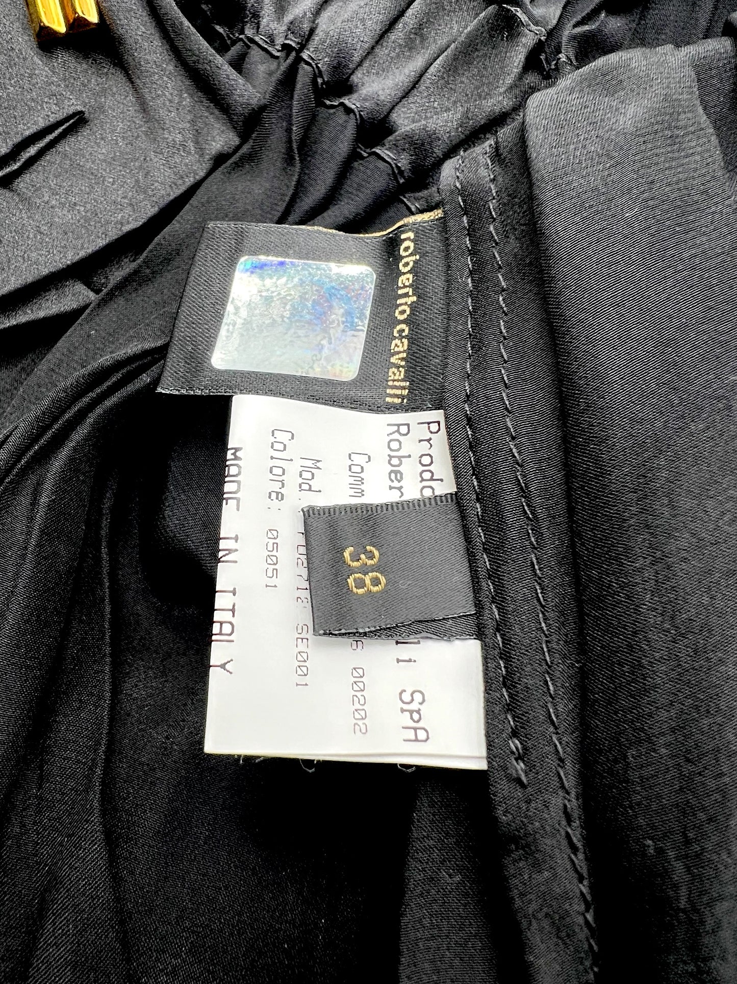 Roberto Cavalli black silk shirt