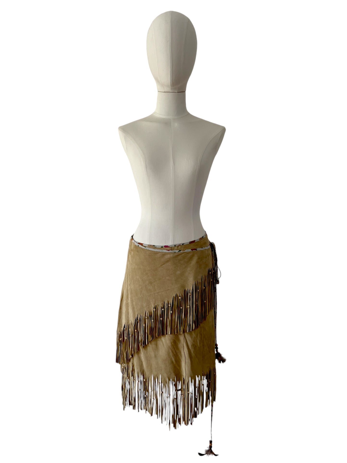 Dolce&Gabbana brown leather skirt