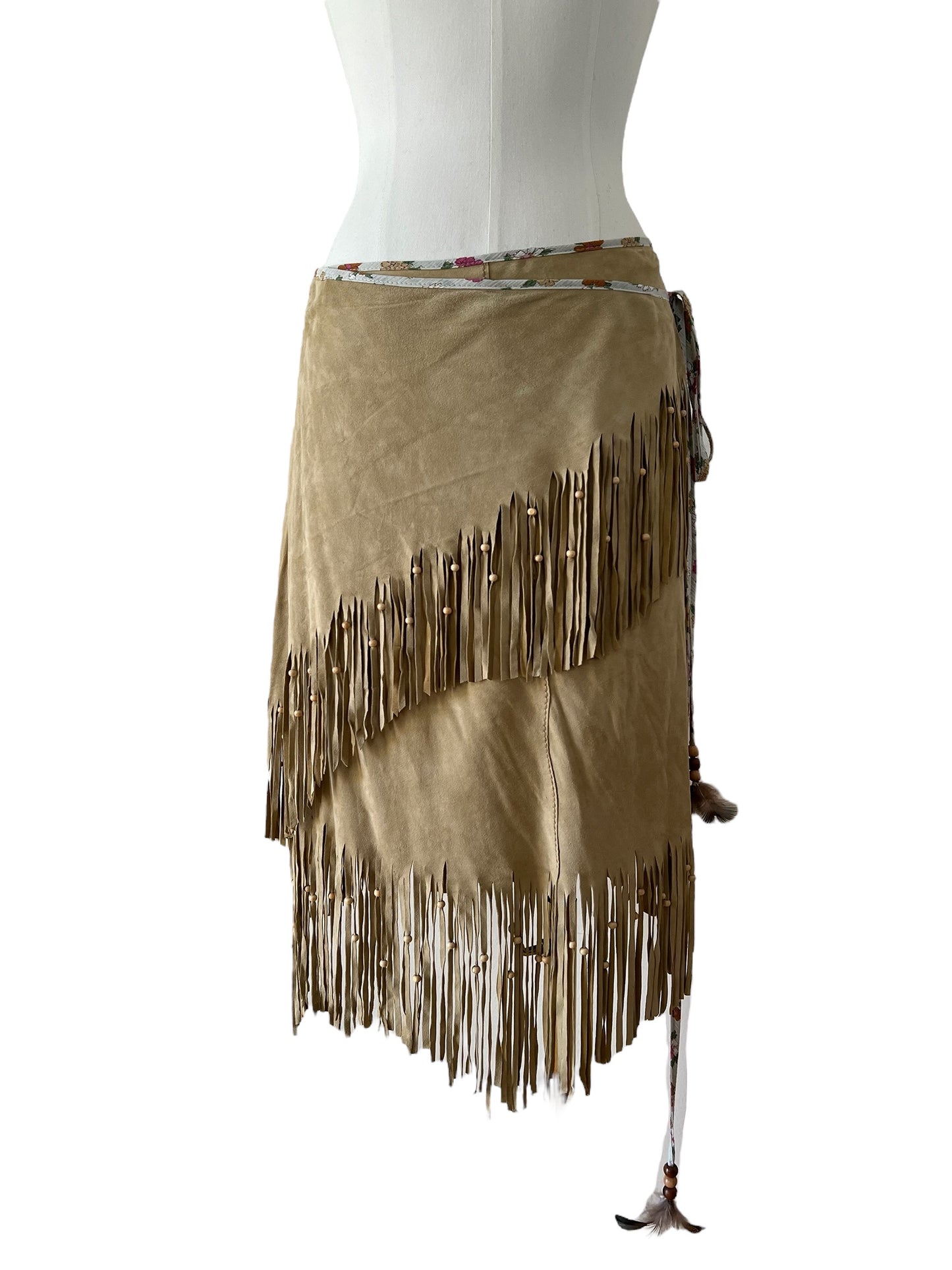 Dolce&Gabbana brown leather skirt