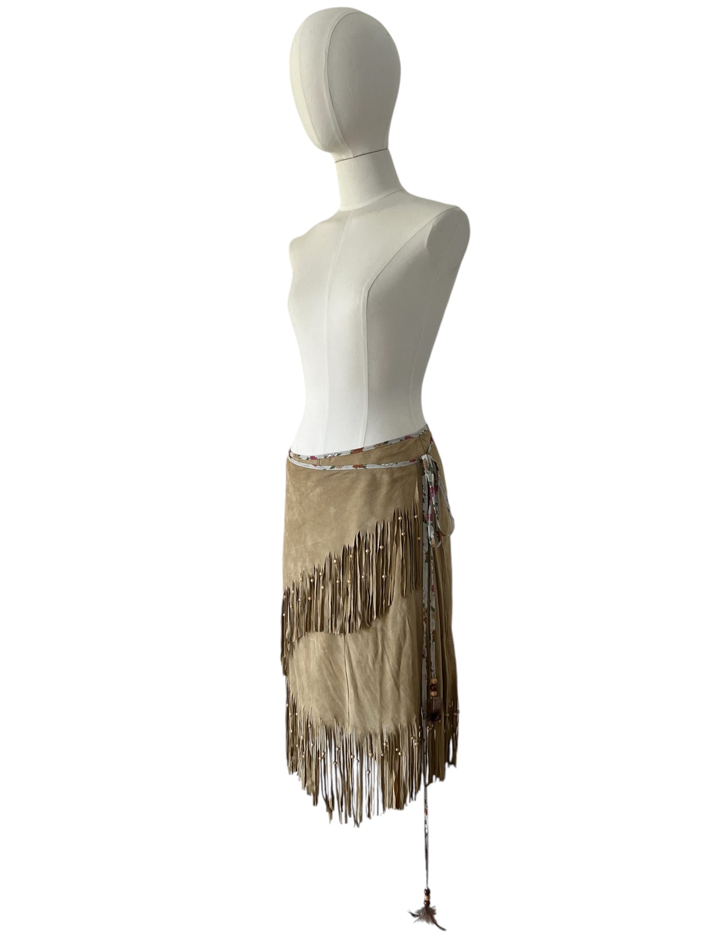 Dolce&Gabbana brown leather skirt