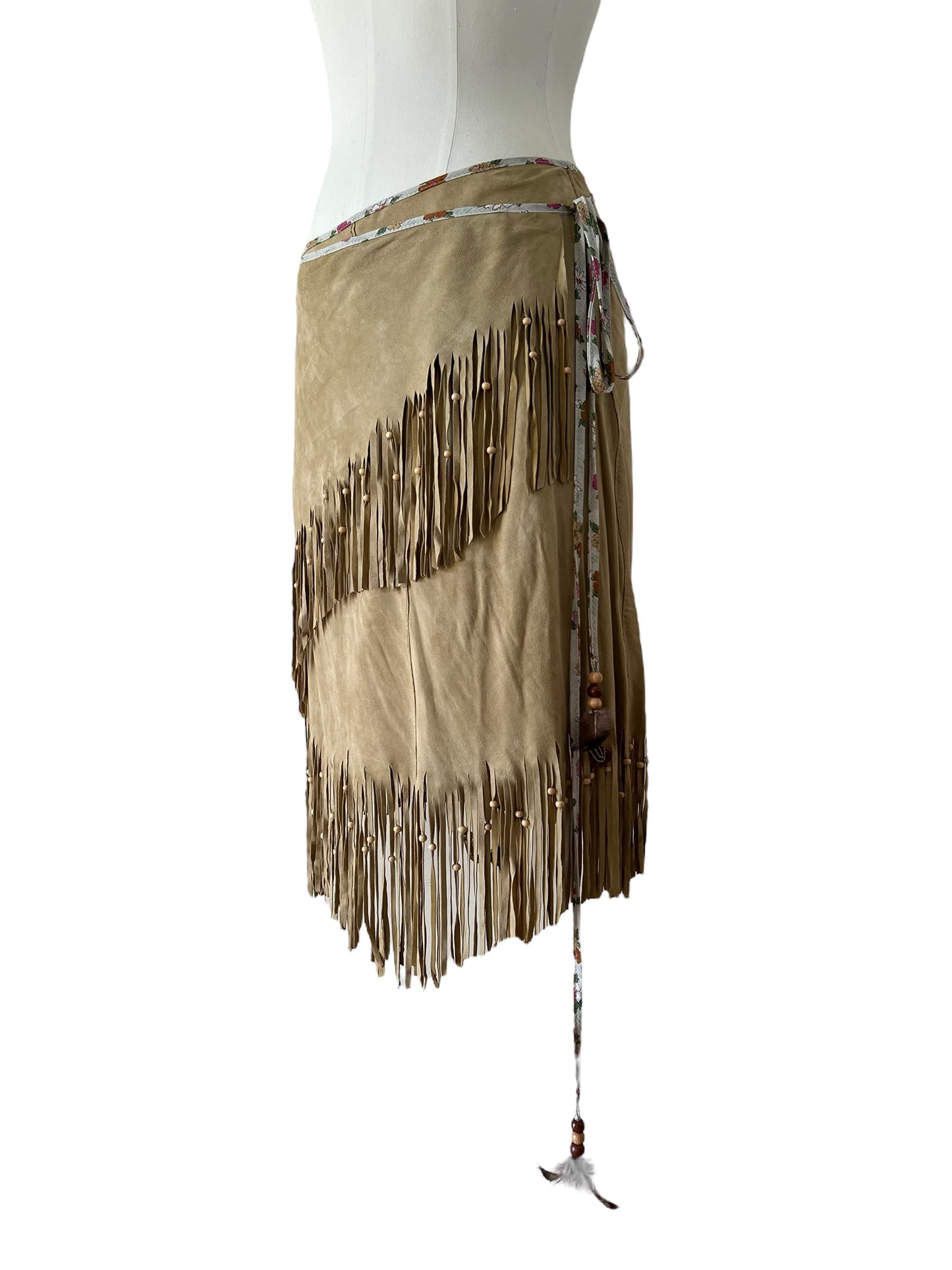 Dolce&Gabbana brown leather skirt