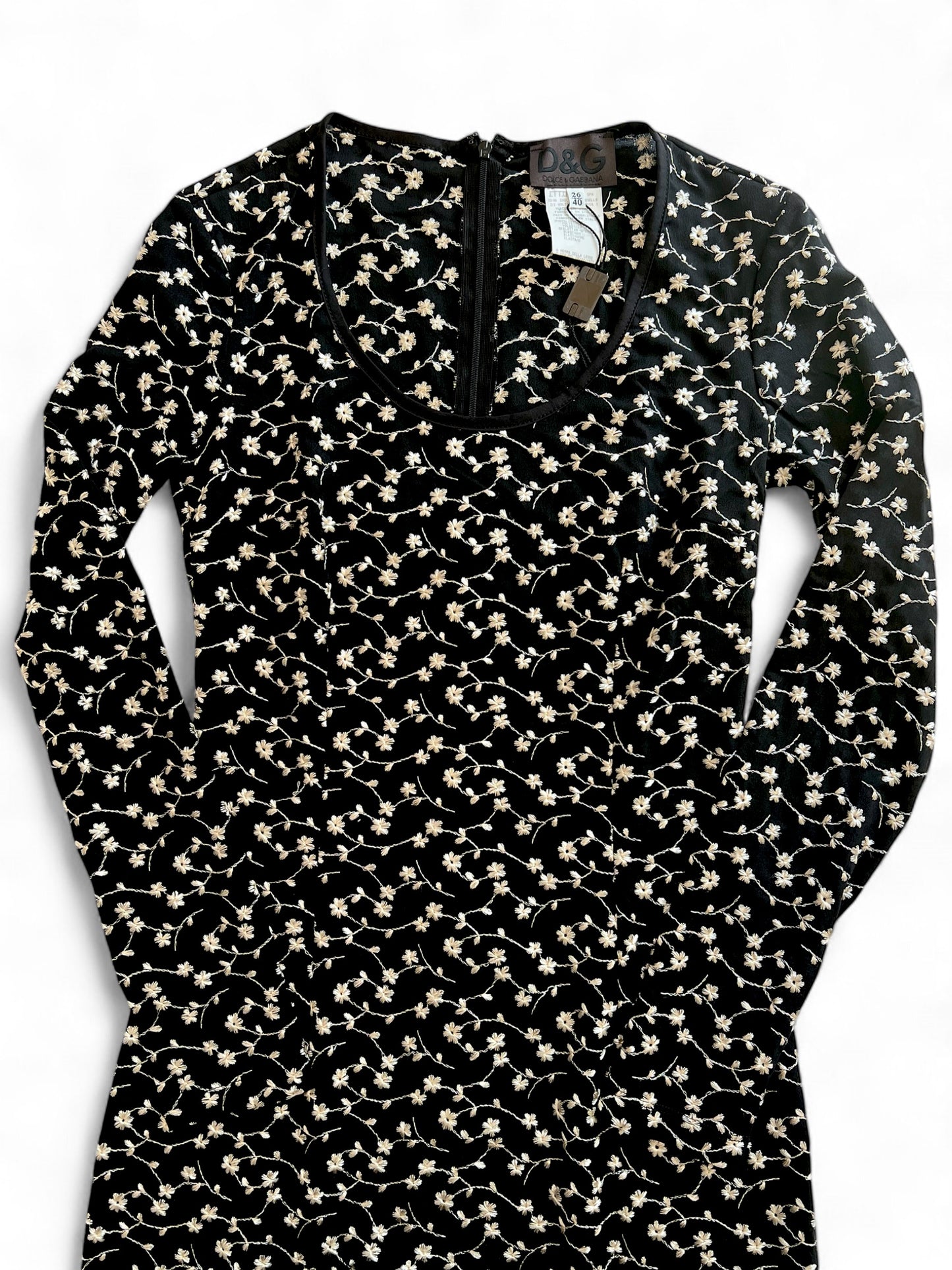 Dolce&Gabbana black flower dress
