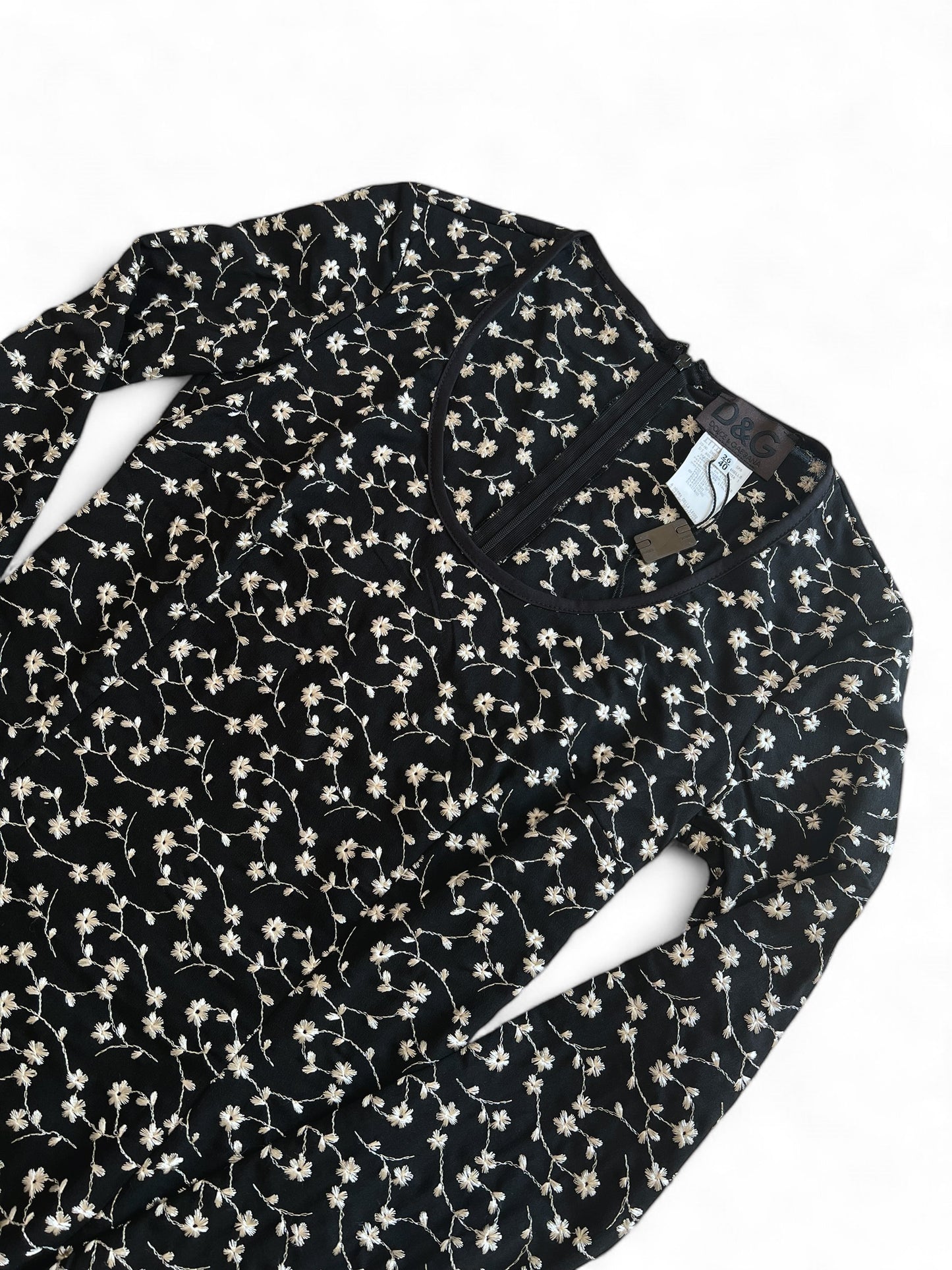 Dolce&Gabbana black flower dress