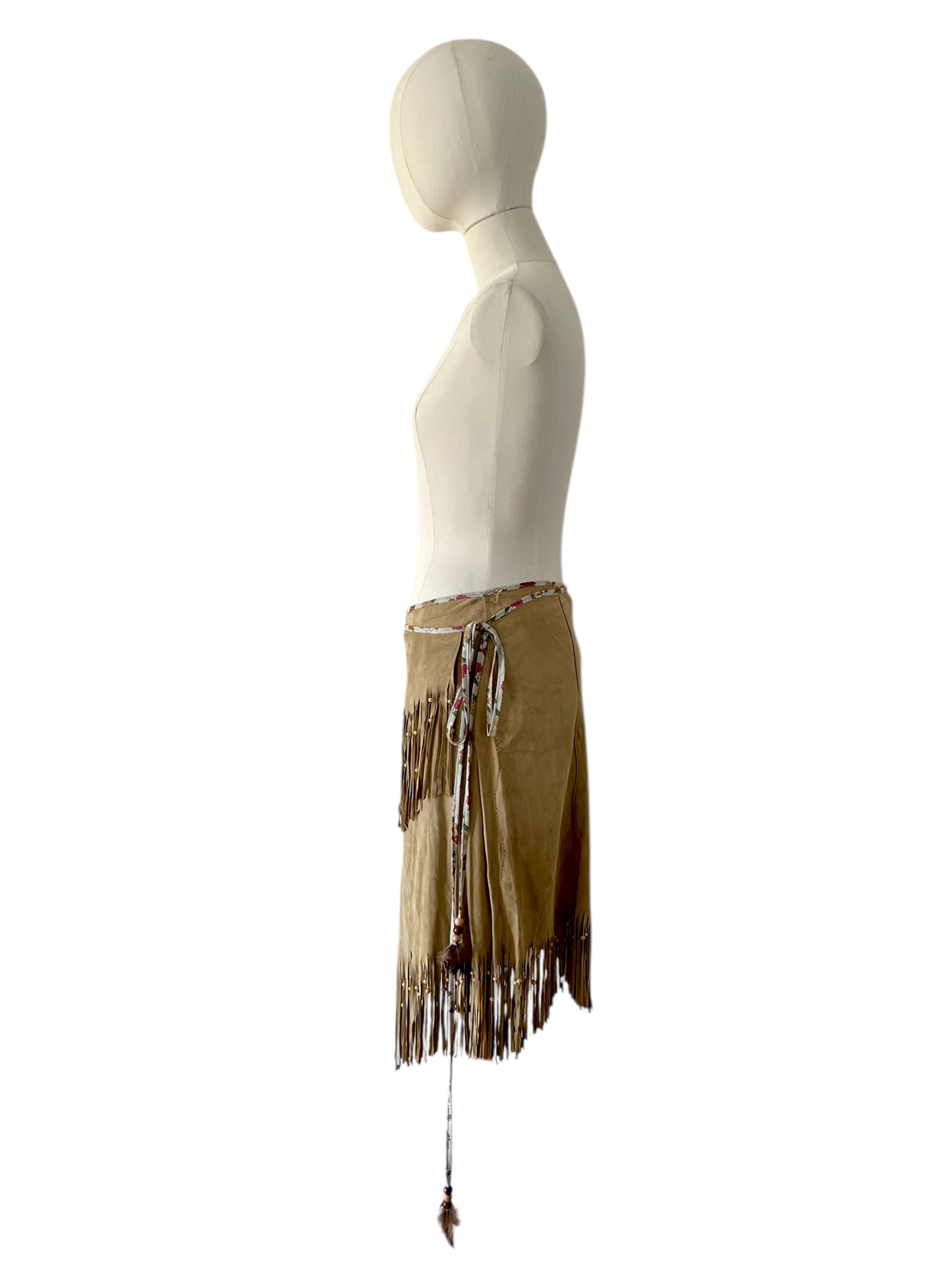 Dolce&Gabbana brown leather skirt
