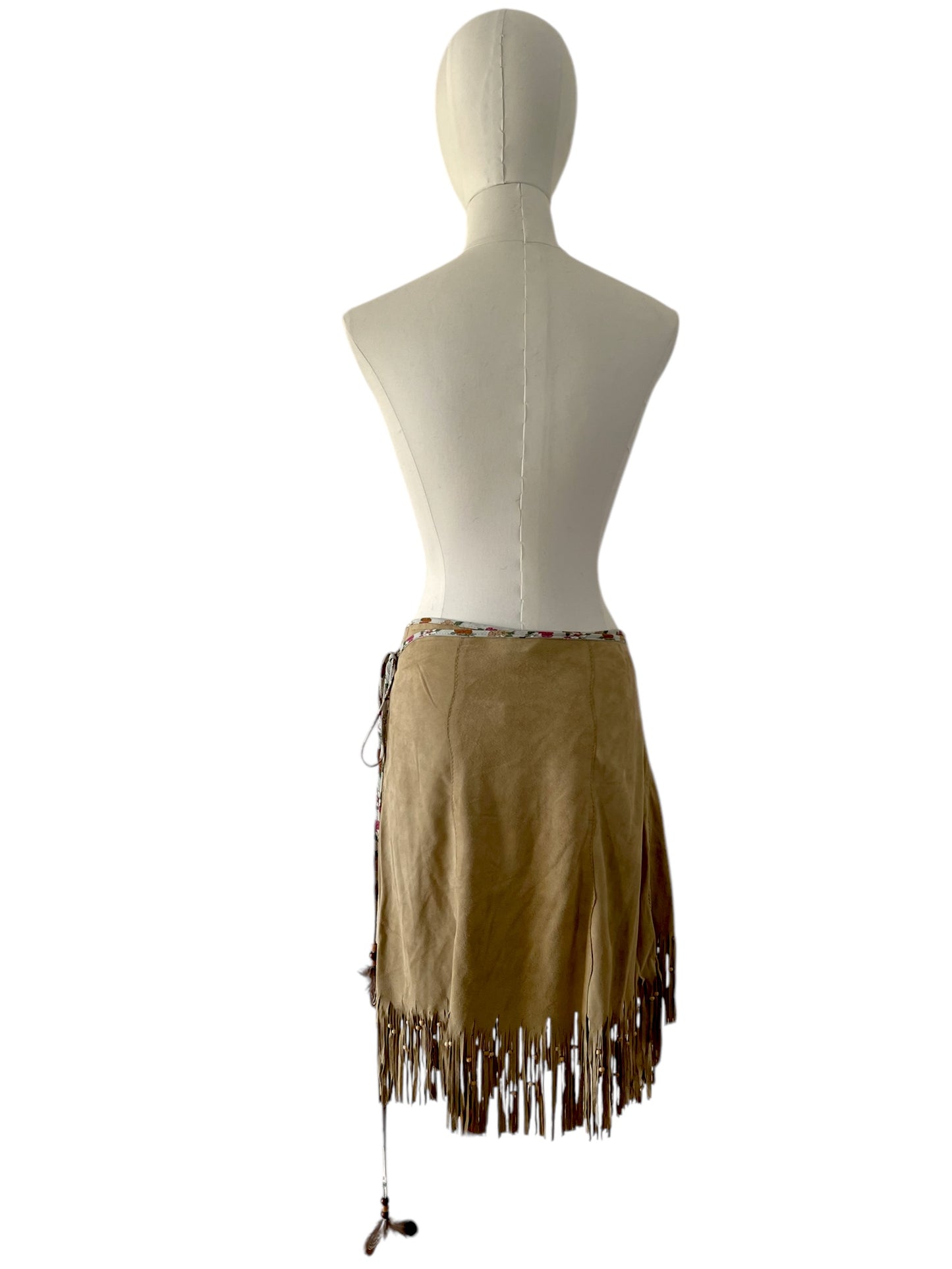 Dolce&Gabbana brown leather skirt