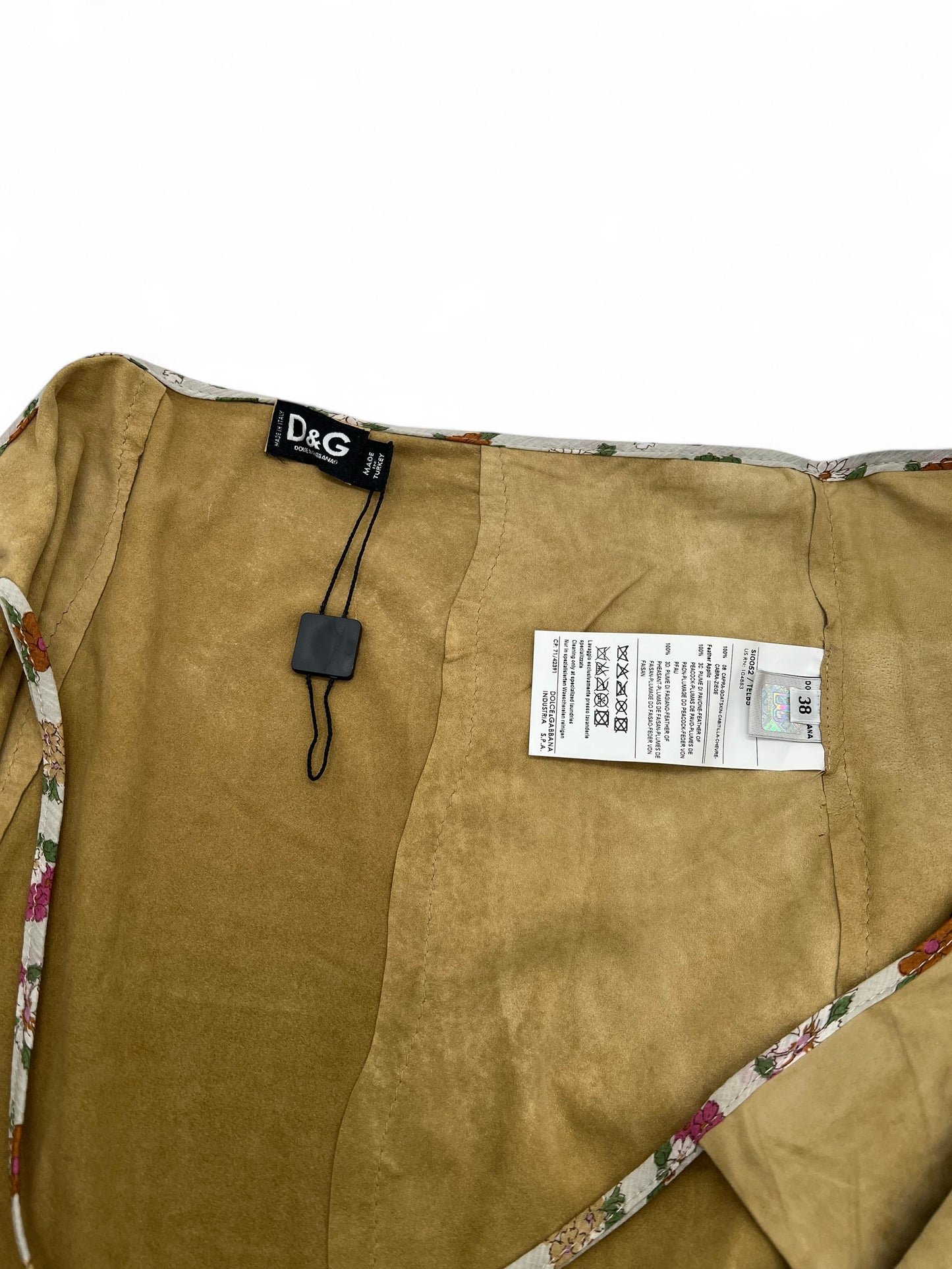Dolce&Gabbana brown leather skirt