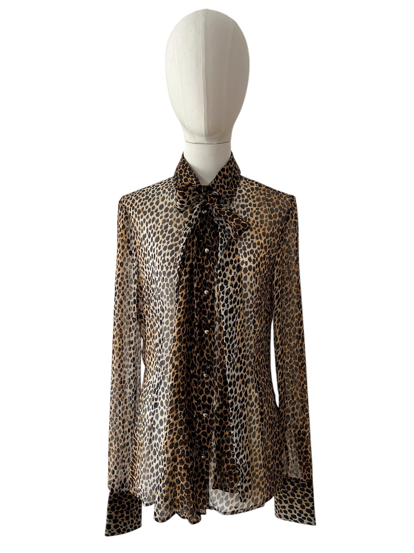 Dolce&Gabbana leopard silk shirt