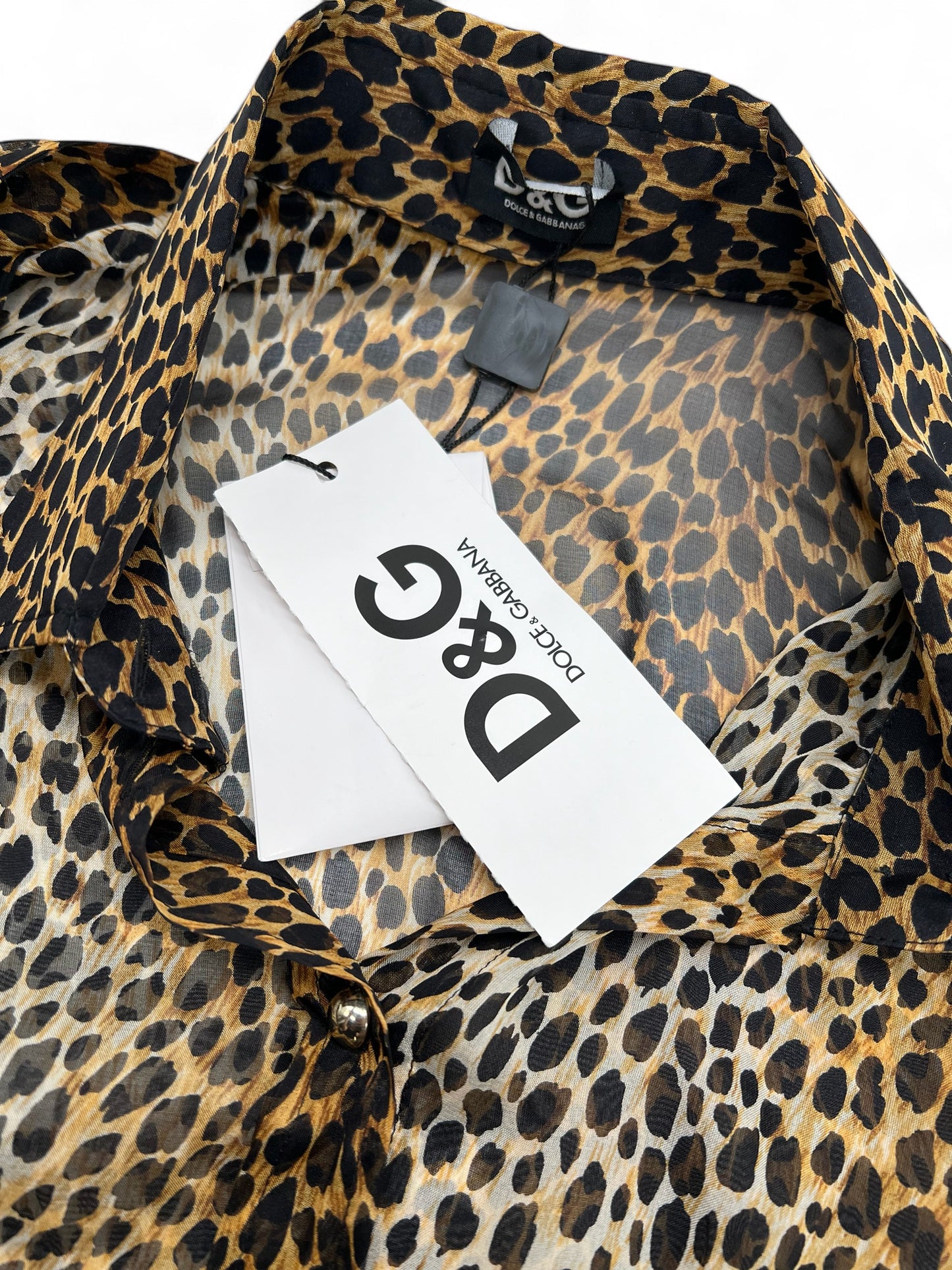 Dolce&Gabbana leopard silk shirt
