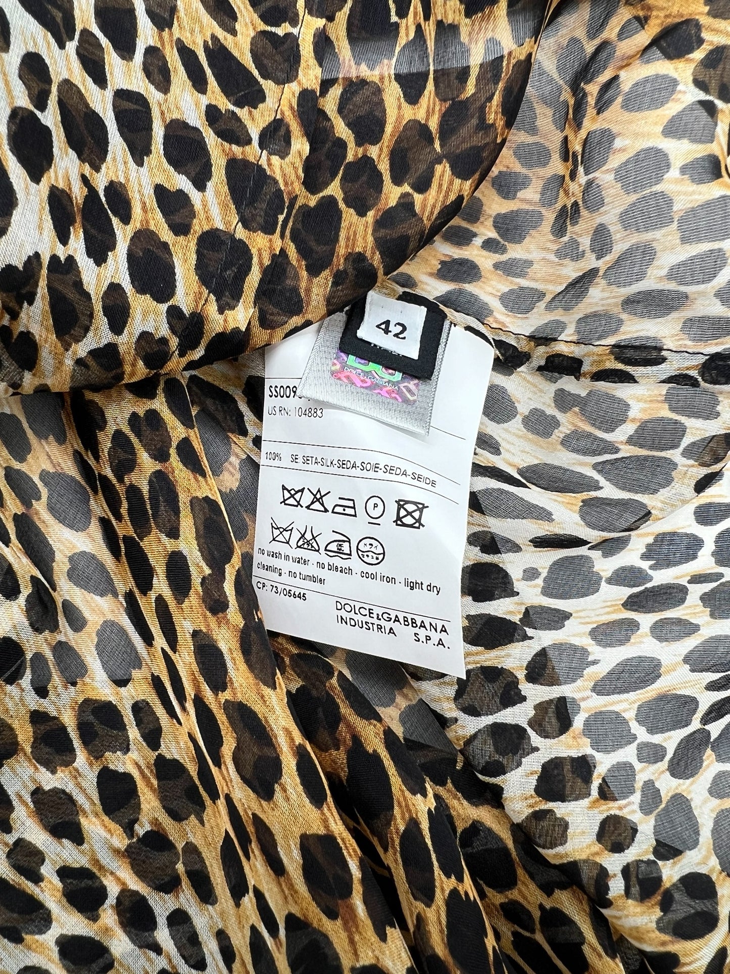 Dolce&Gabbana leopard silk shirt