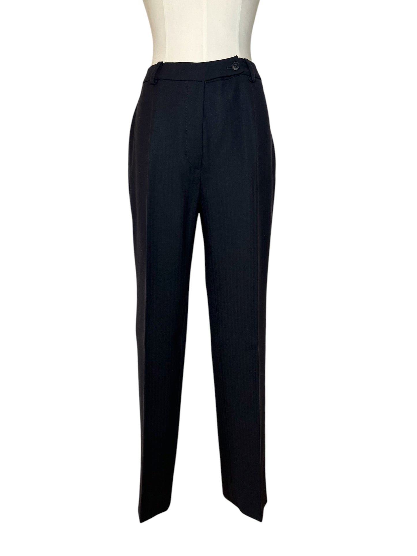 Prada black wool set jacket and pants