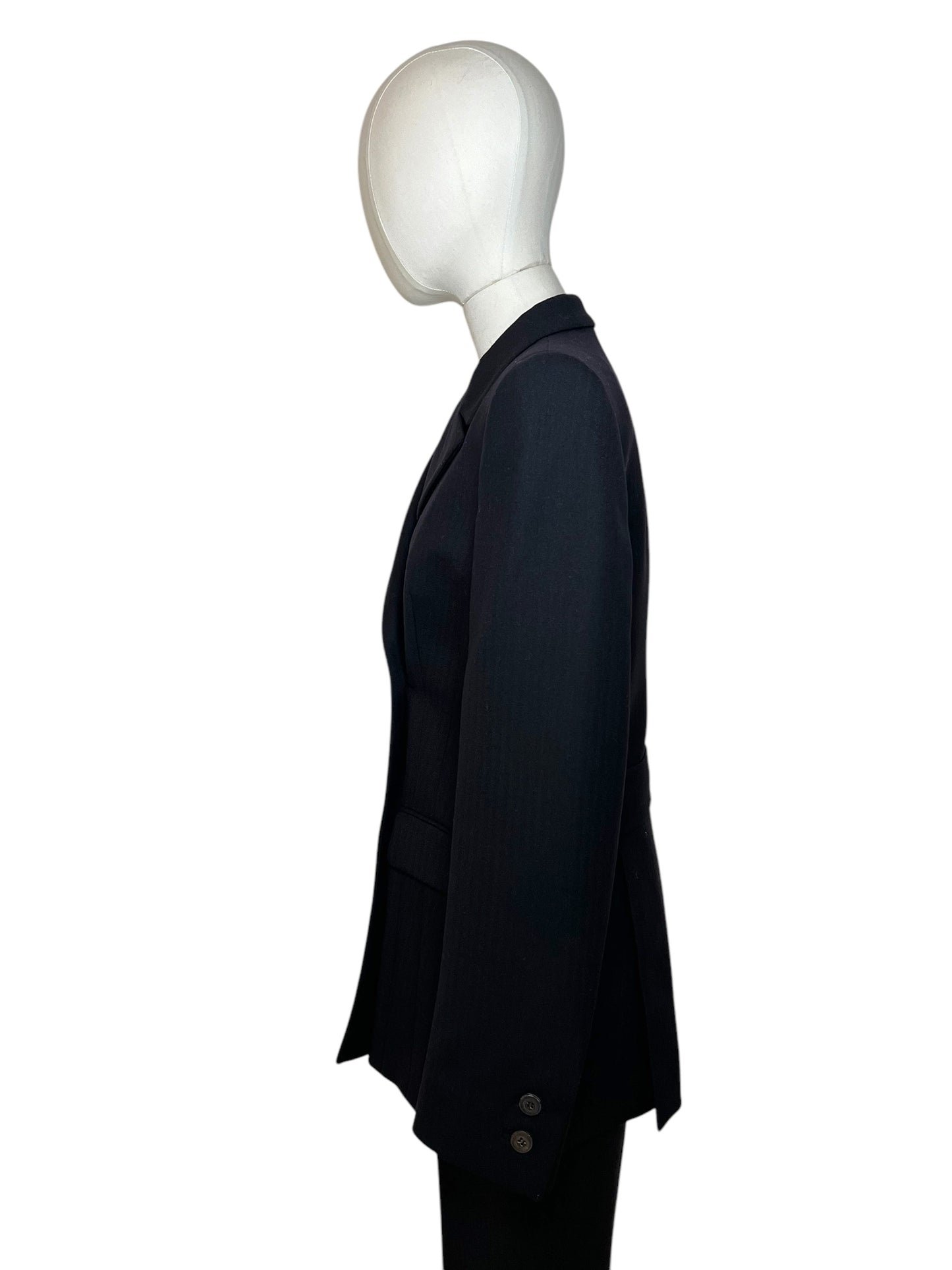 Prada black wool set jacket and pants