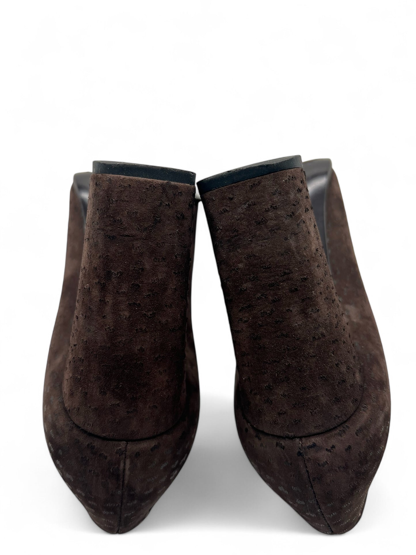 Prada brown suede heel pump
