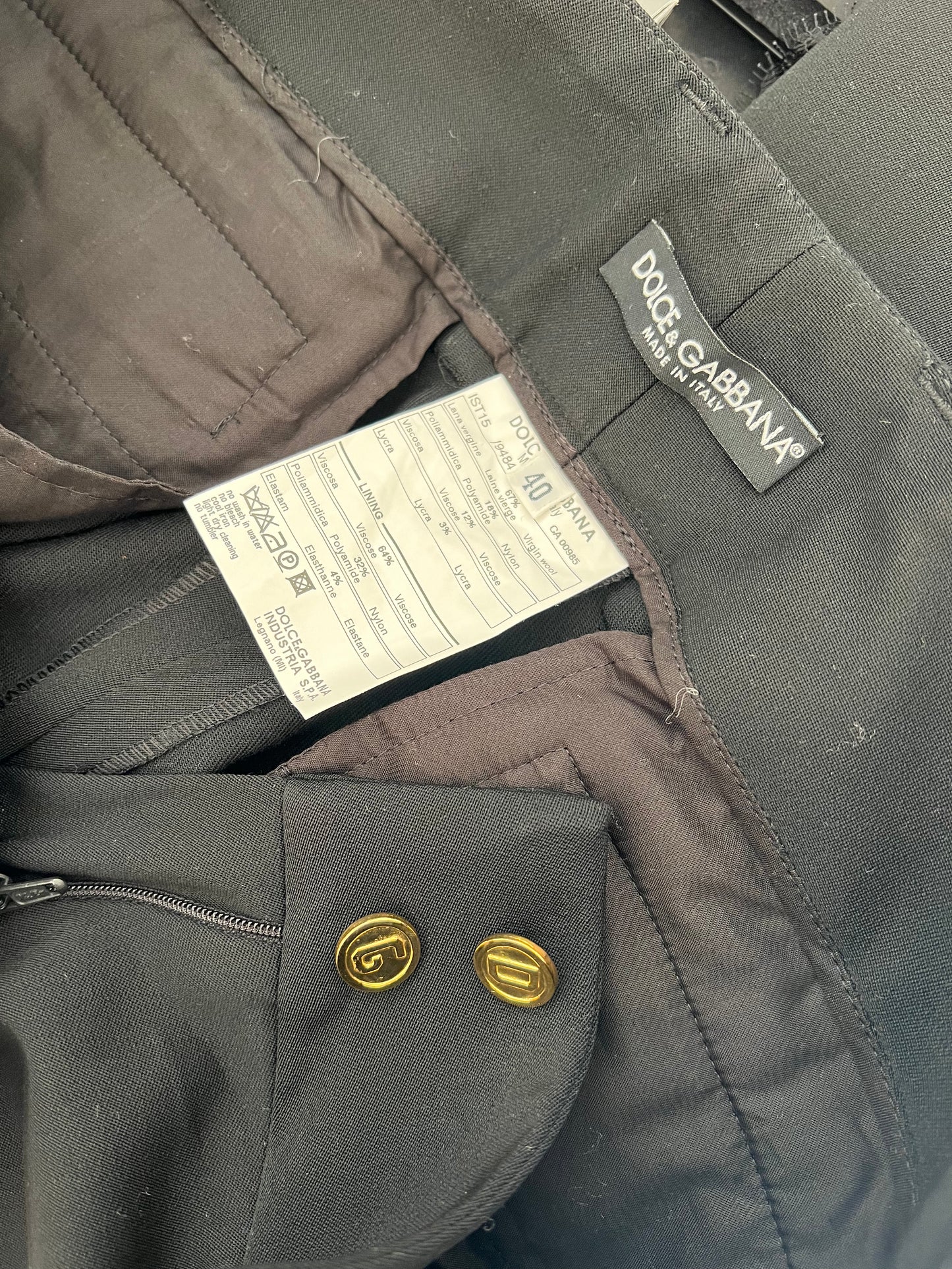 Dolce&Gabbana giacca e pantaloni neri