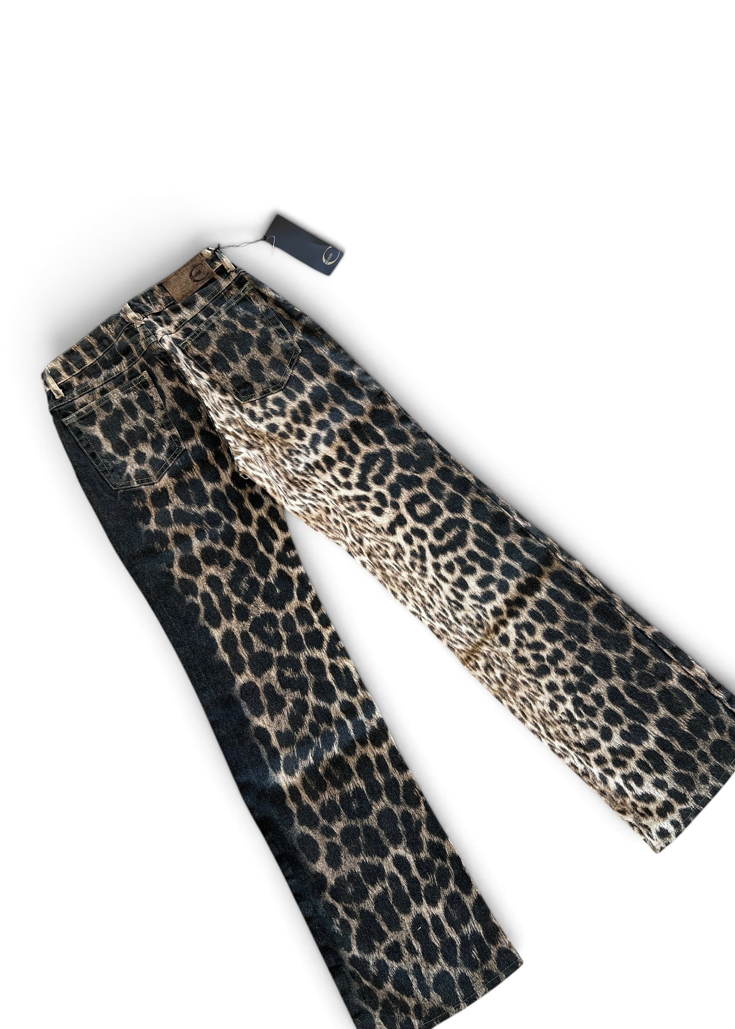 Just Cavalli Leopard Print Jeans Y2K Bootcut Animal Print Denim | Roberto Cavalli Archive