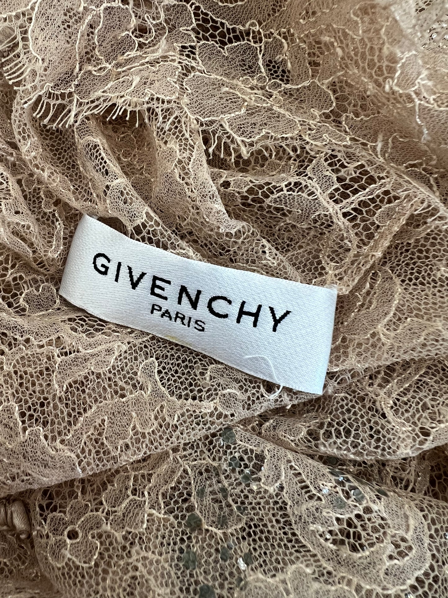 Givenchy Sheer Lace Blouse with Crystals