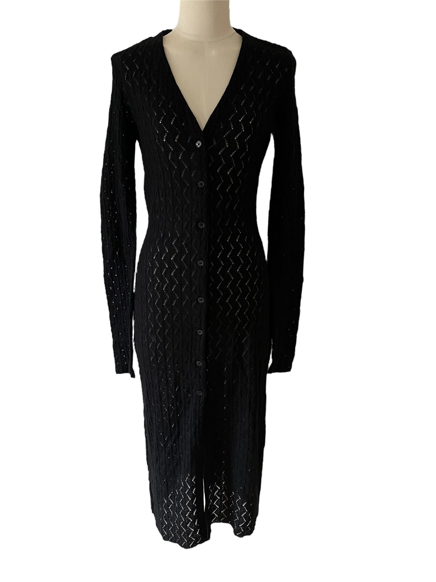 Dolce&Gabbana cardigan lungo nero in maglia