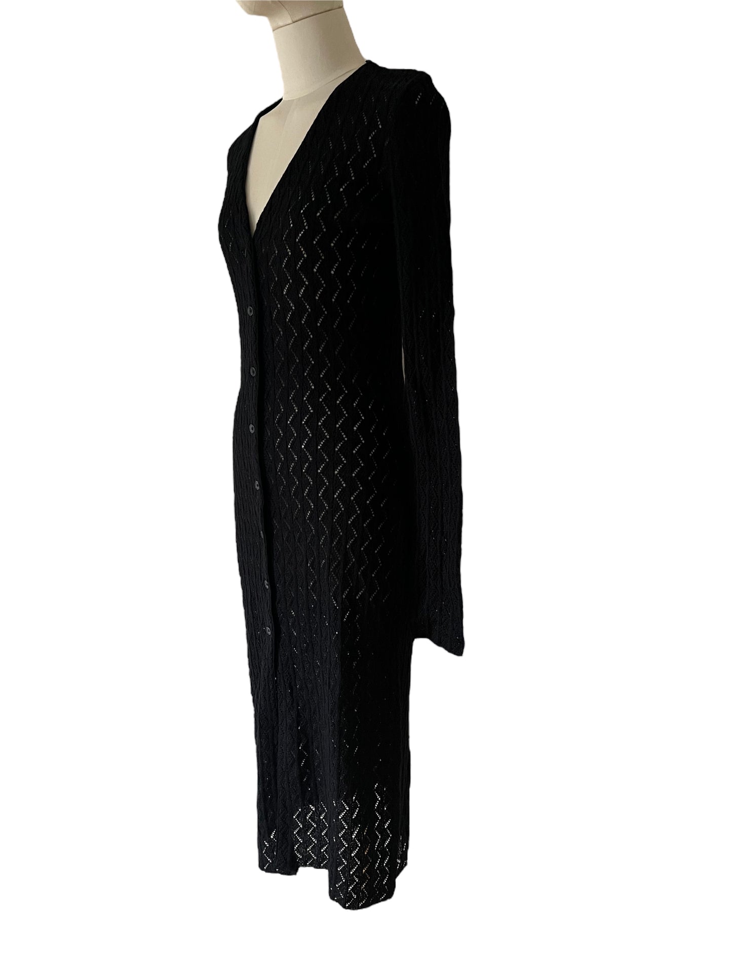 Dolce&Gabbana cardigan lungo nero in maglia