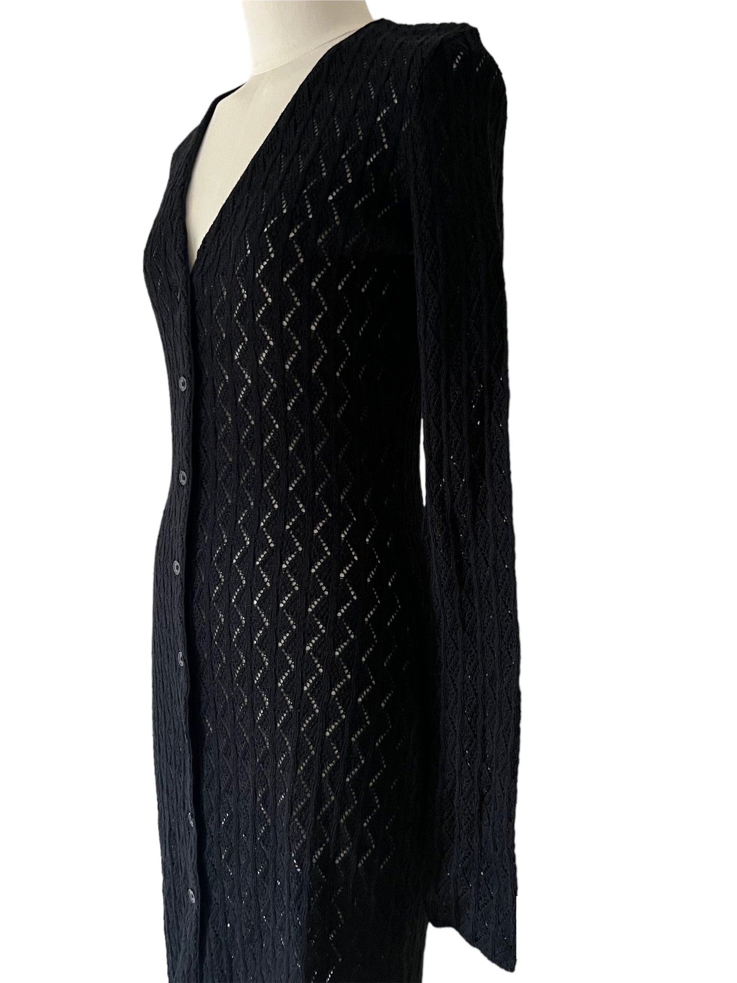 Dolce&Gabbana cardigan lungo nero in maglia
