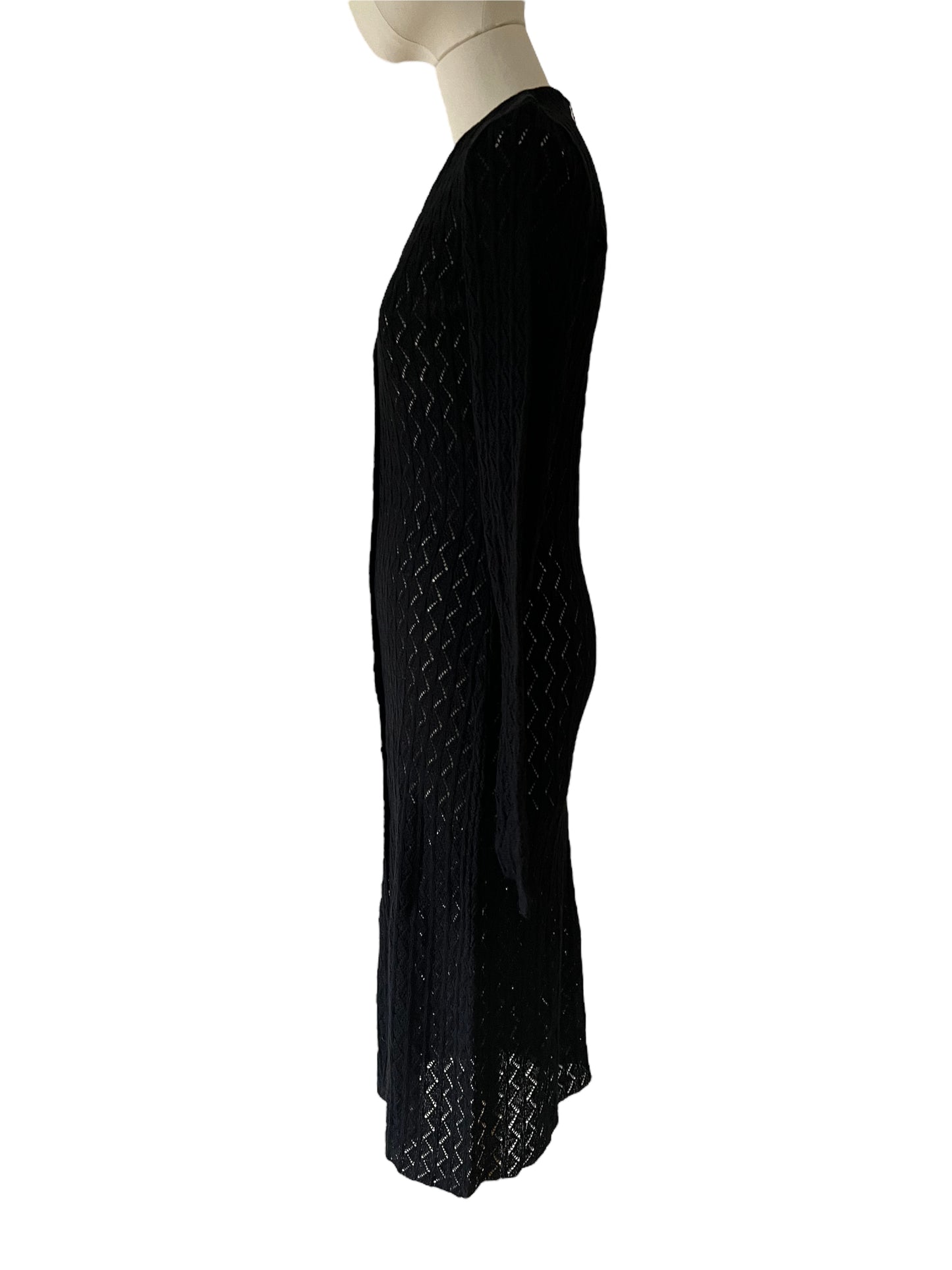 Dolce&Gabbana cardigan lungo nero in maglia