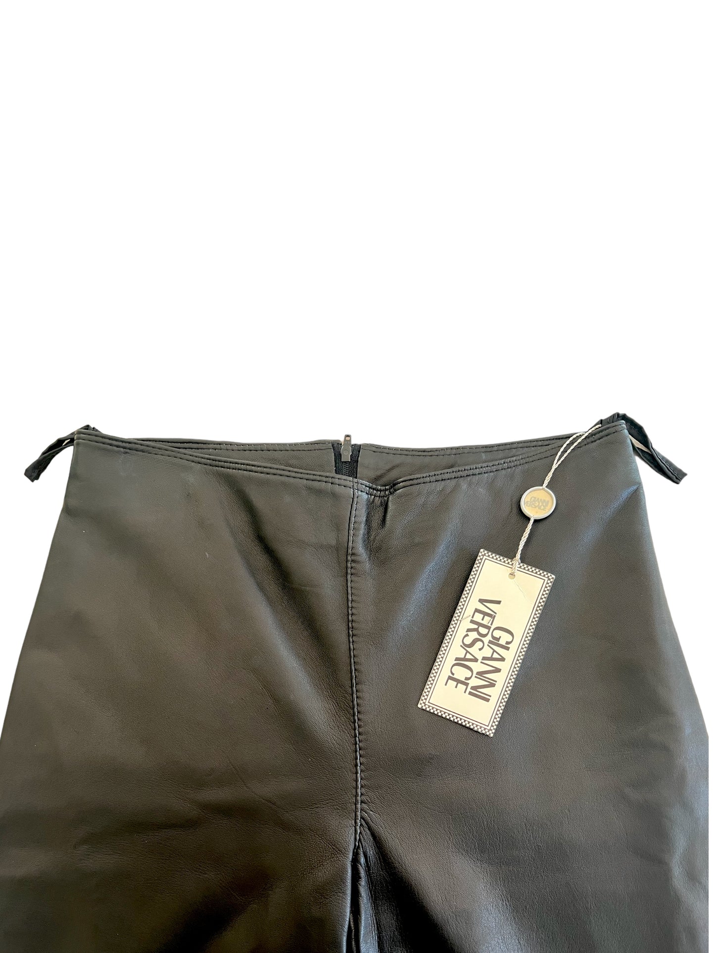 Gianni Versace pantaloni in pelle neri
