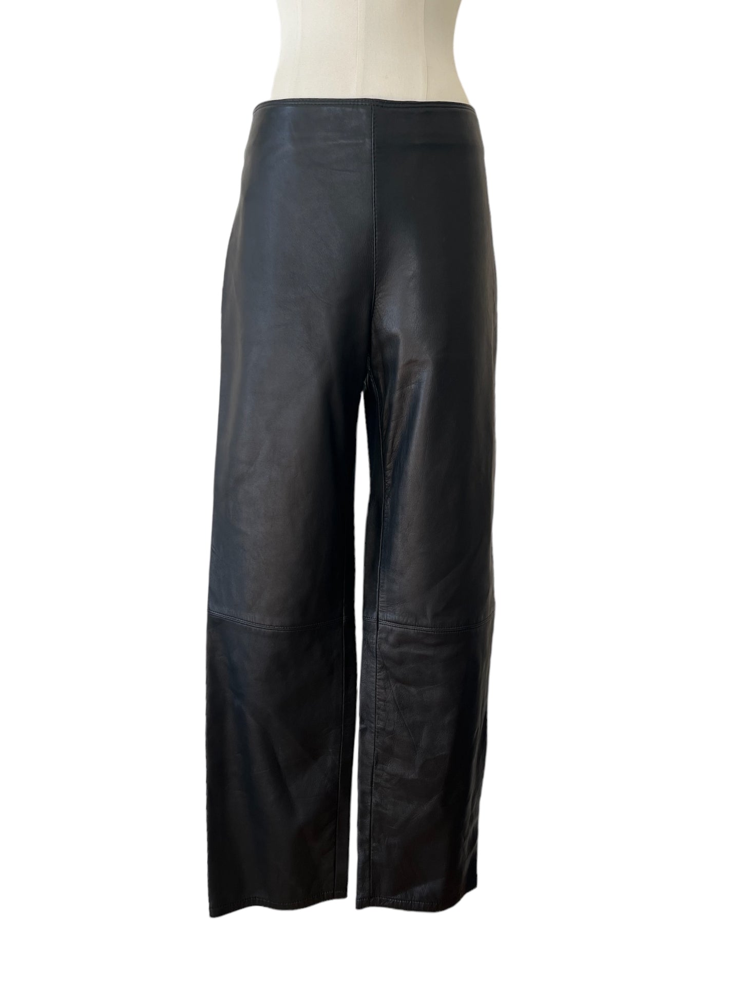 Gianni Versace pantaloni in pelle neri