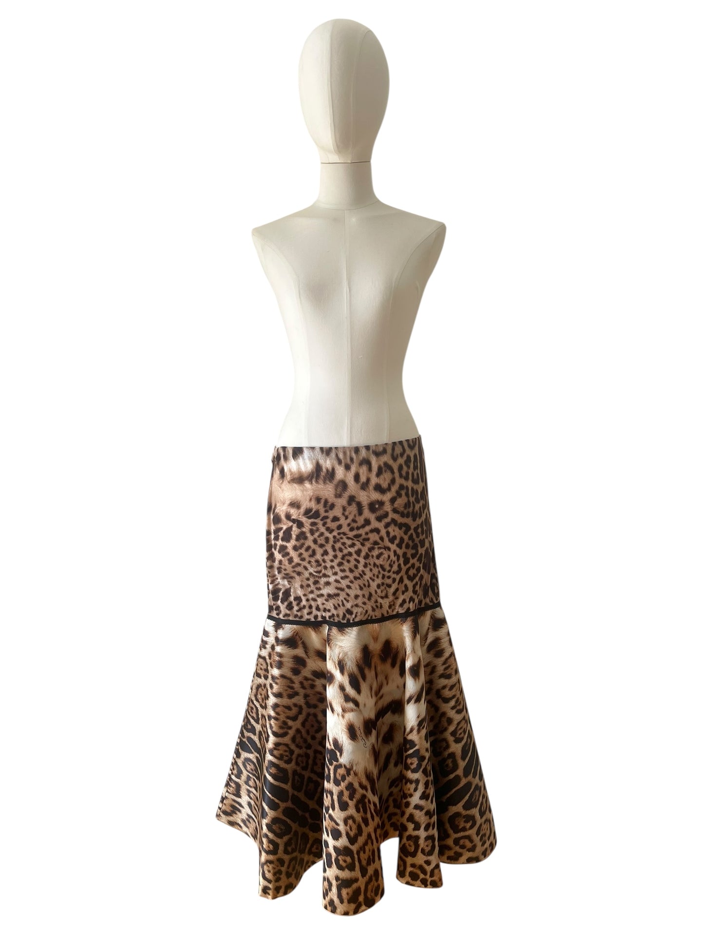Roberto Cavalli 2000s cheetah skirt