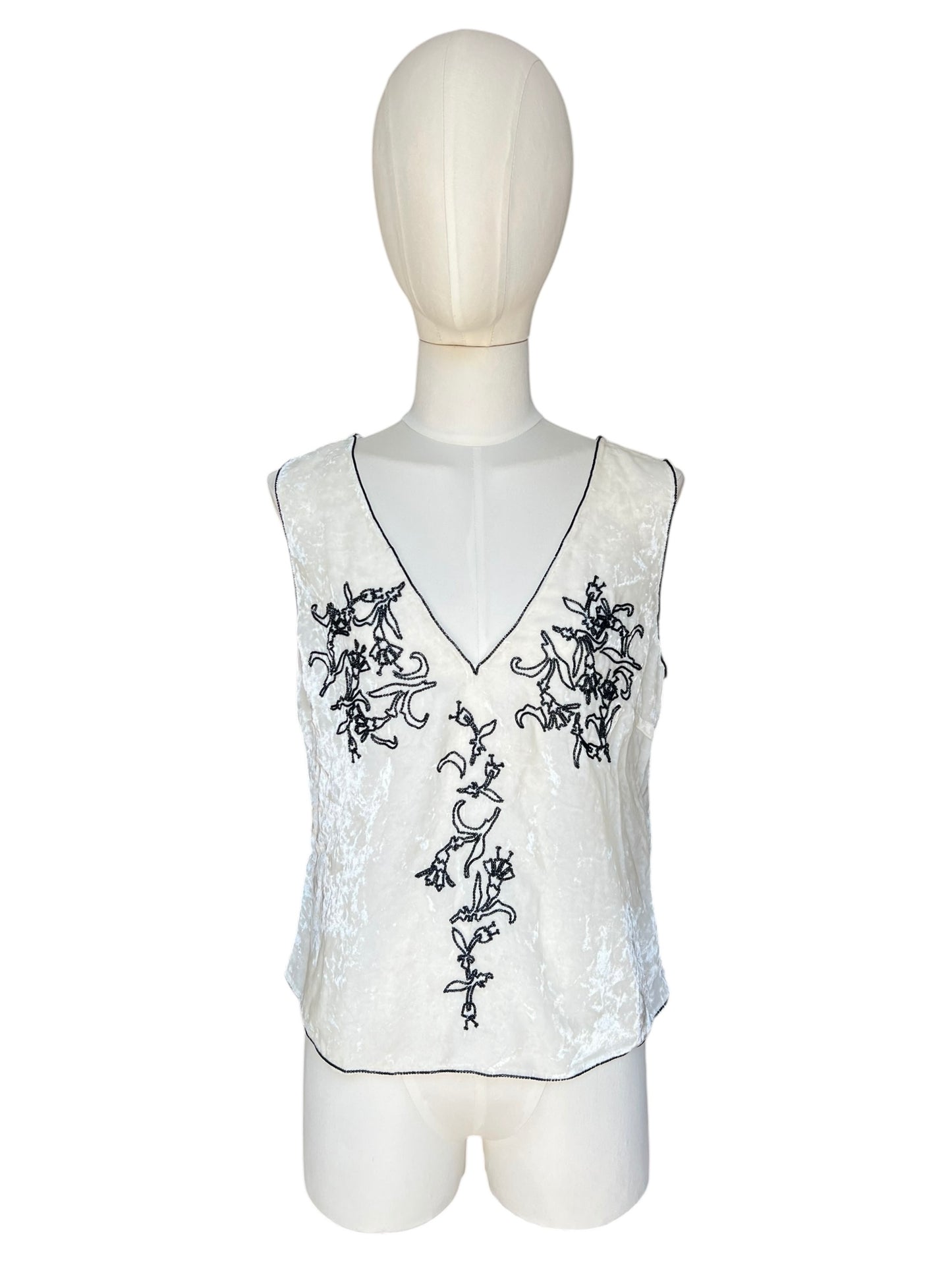 Prada FW1997 Beaded Chenille Embroidered Top