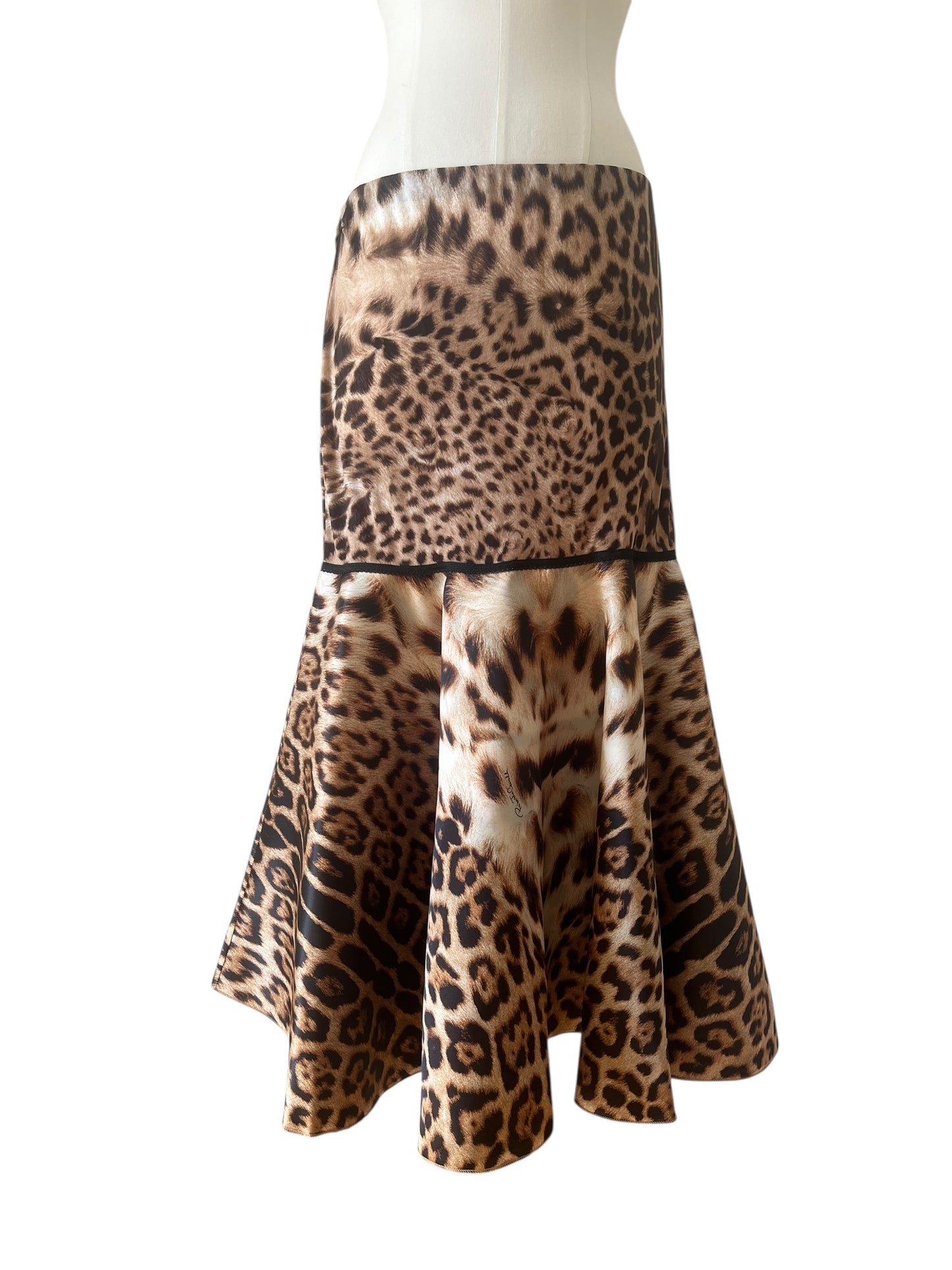 Roberto Cavalli 2000s cheetah skirt