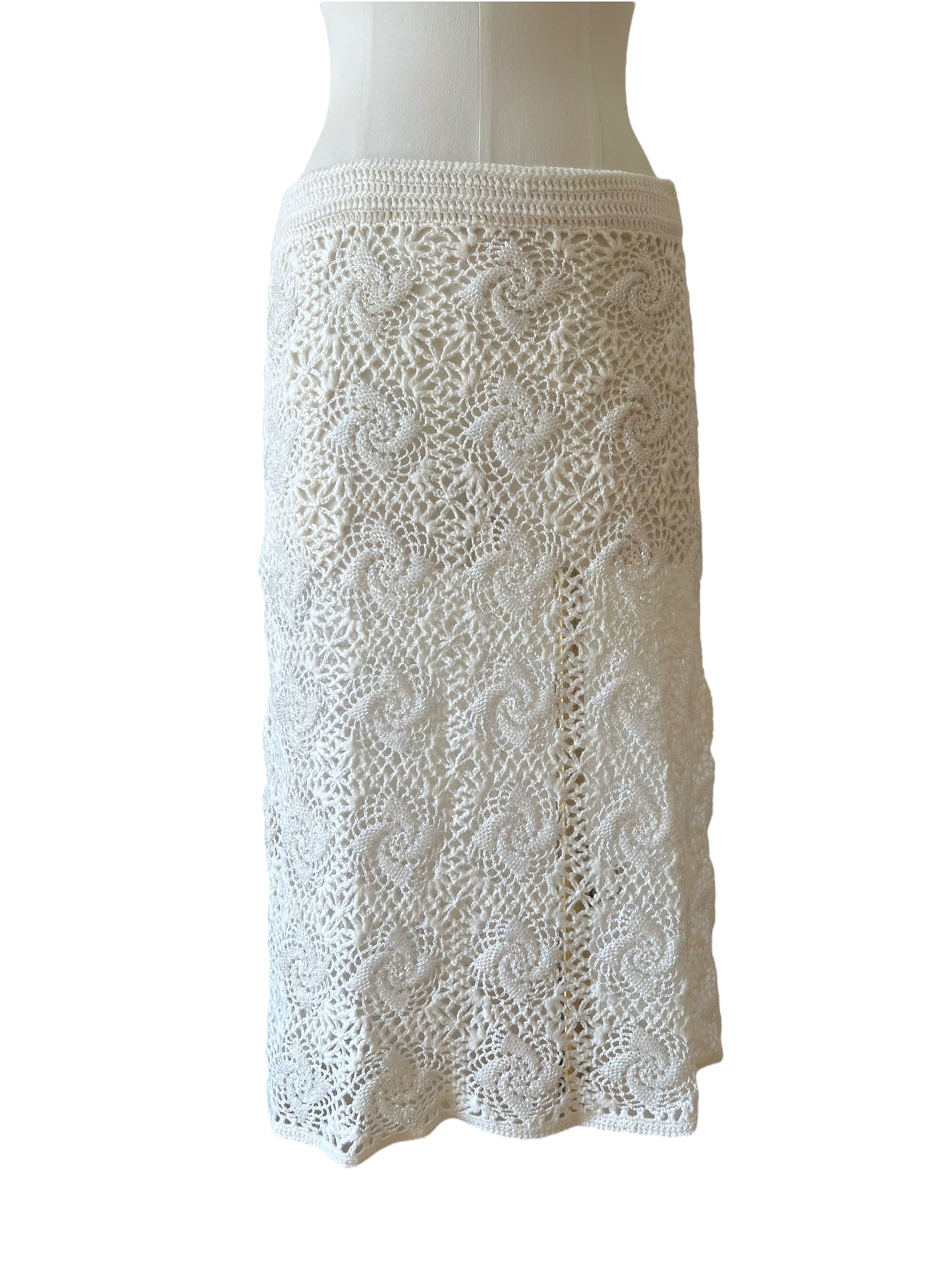 Dolce & Gabbana crochet embroidered skirt