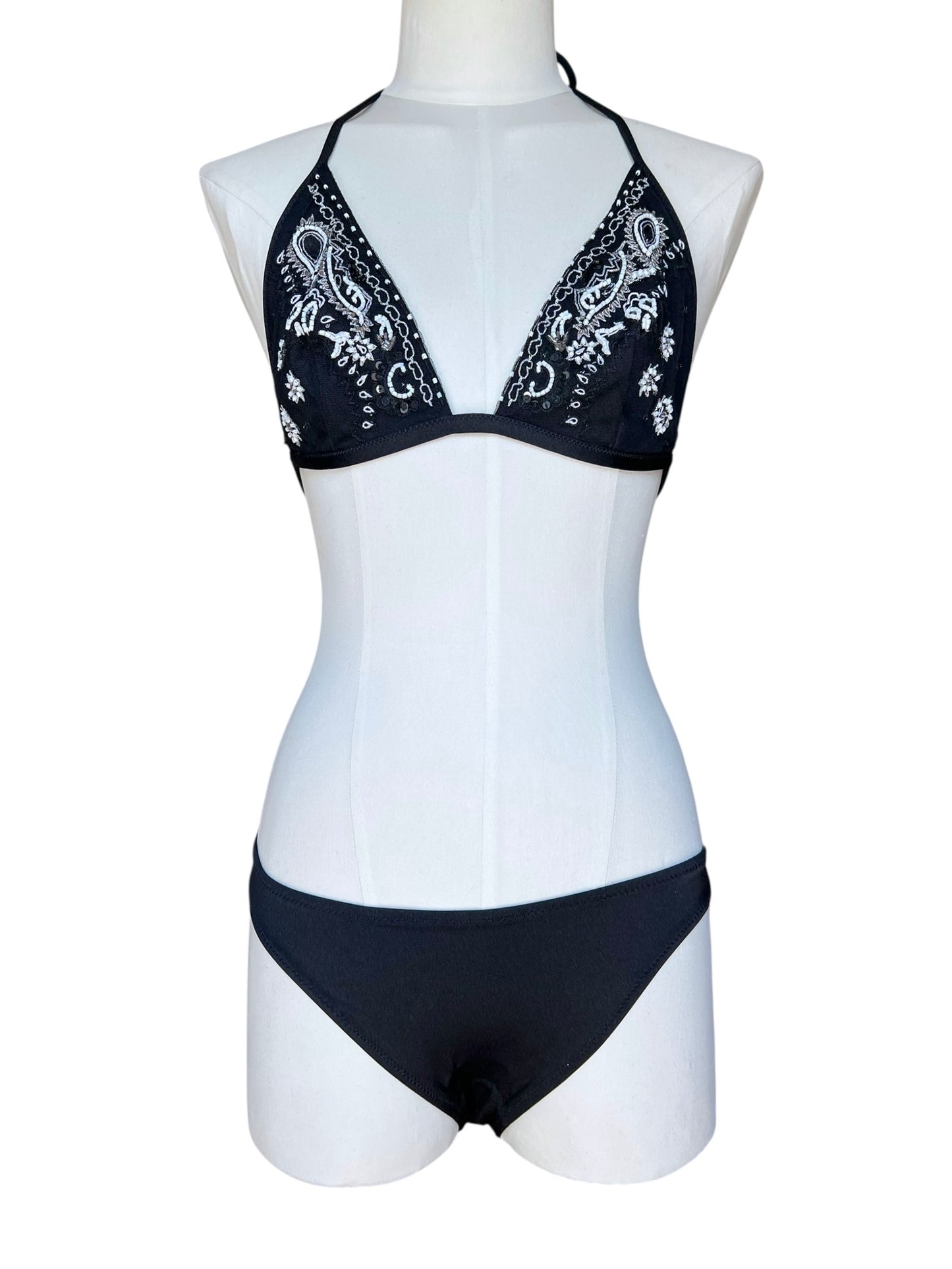 La Perla triangle bikini with embroidery
