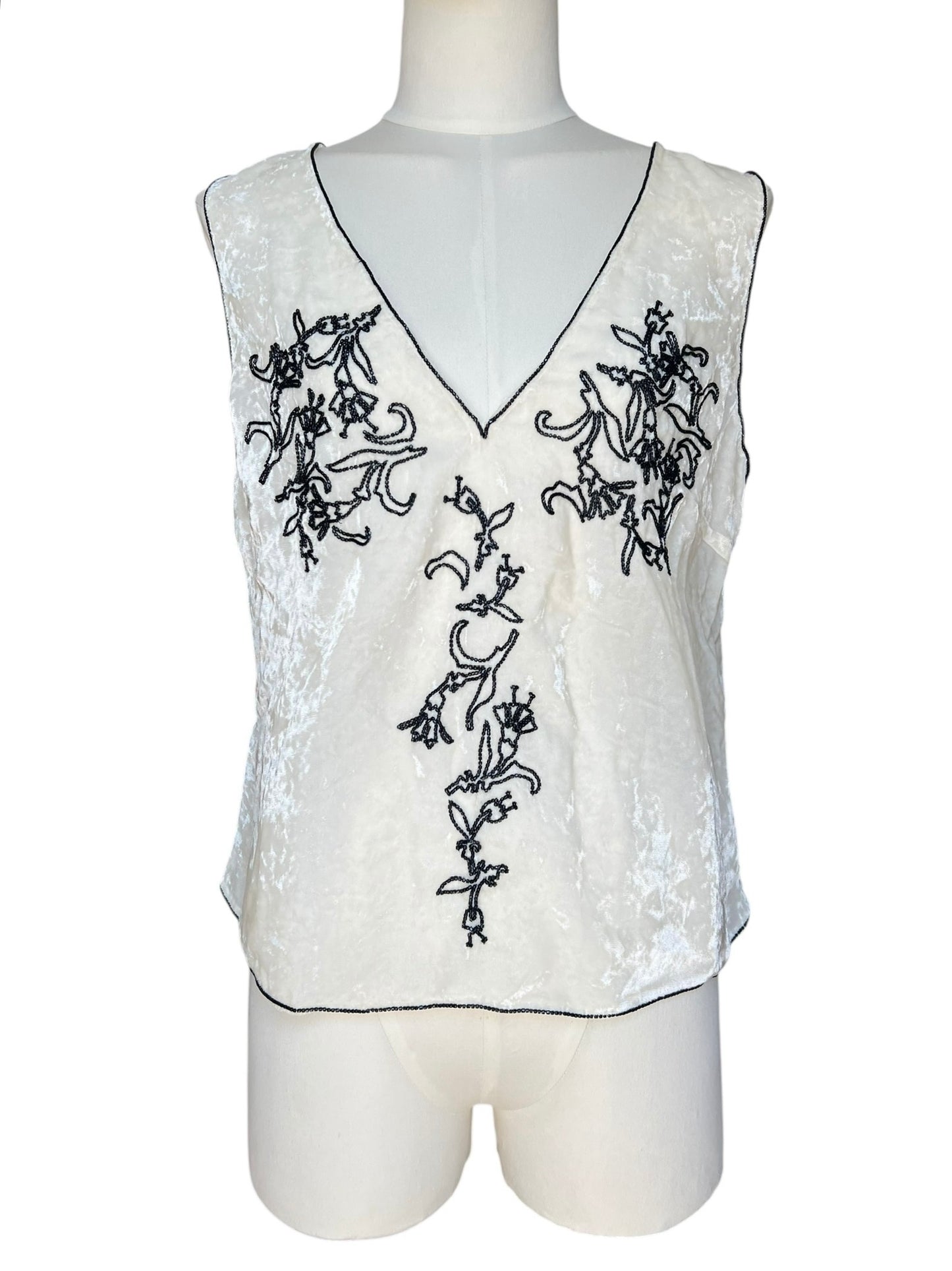 Prada FW1997 Beaded Chenille Embroidered Top