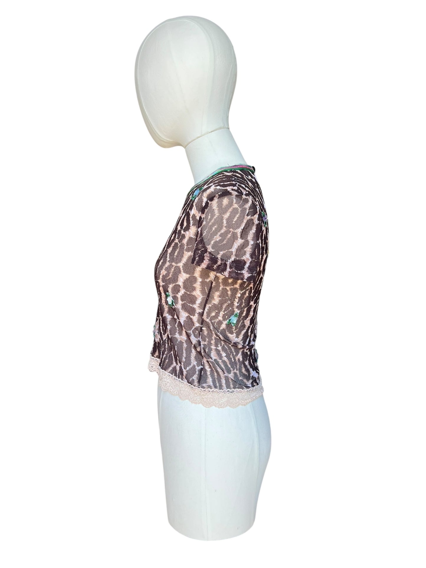 Dolce & Gabbana leopard mesh top