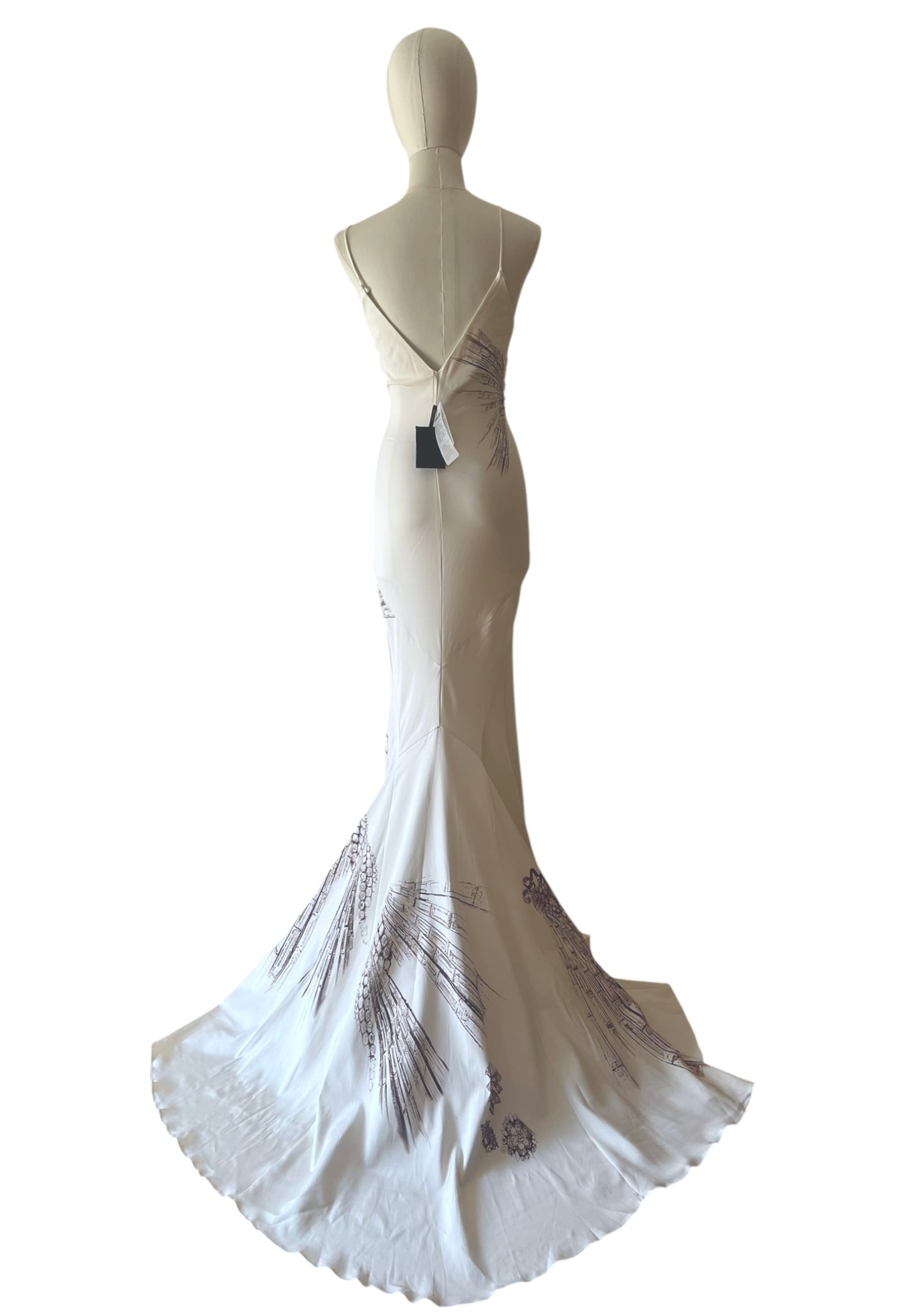 Roberto Cavalli FW 2002 long embroidered dress