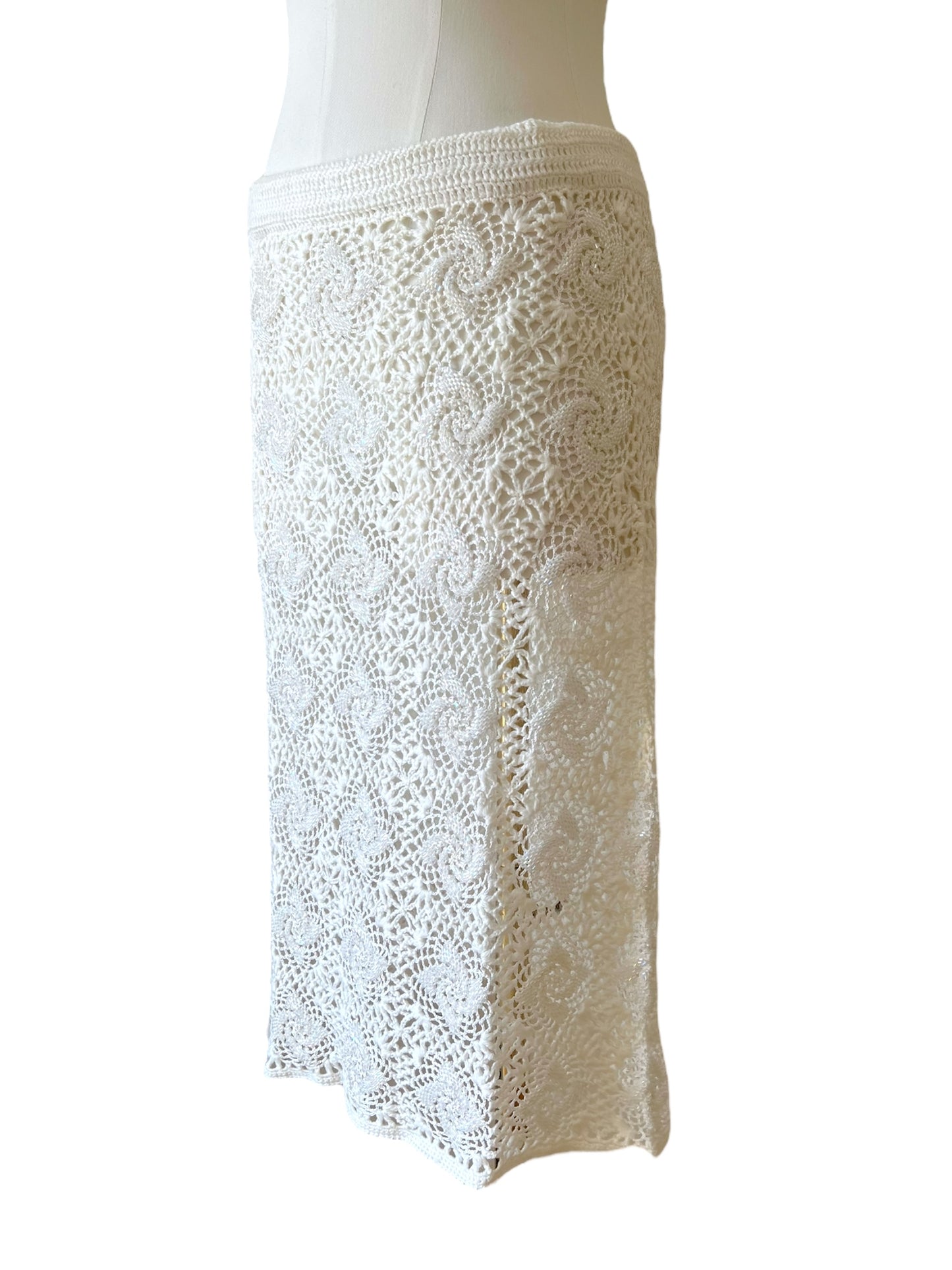 Dolce & Gabbana crochet embroidered skirt