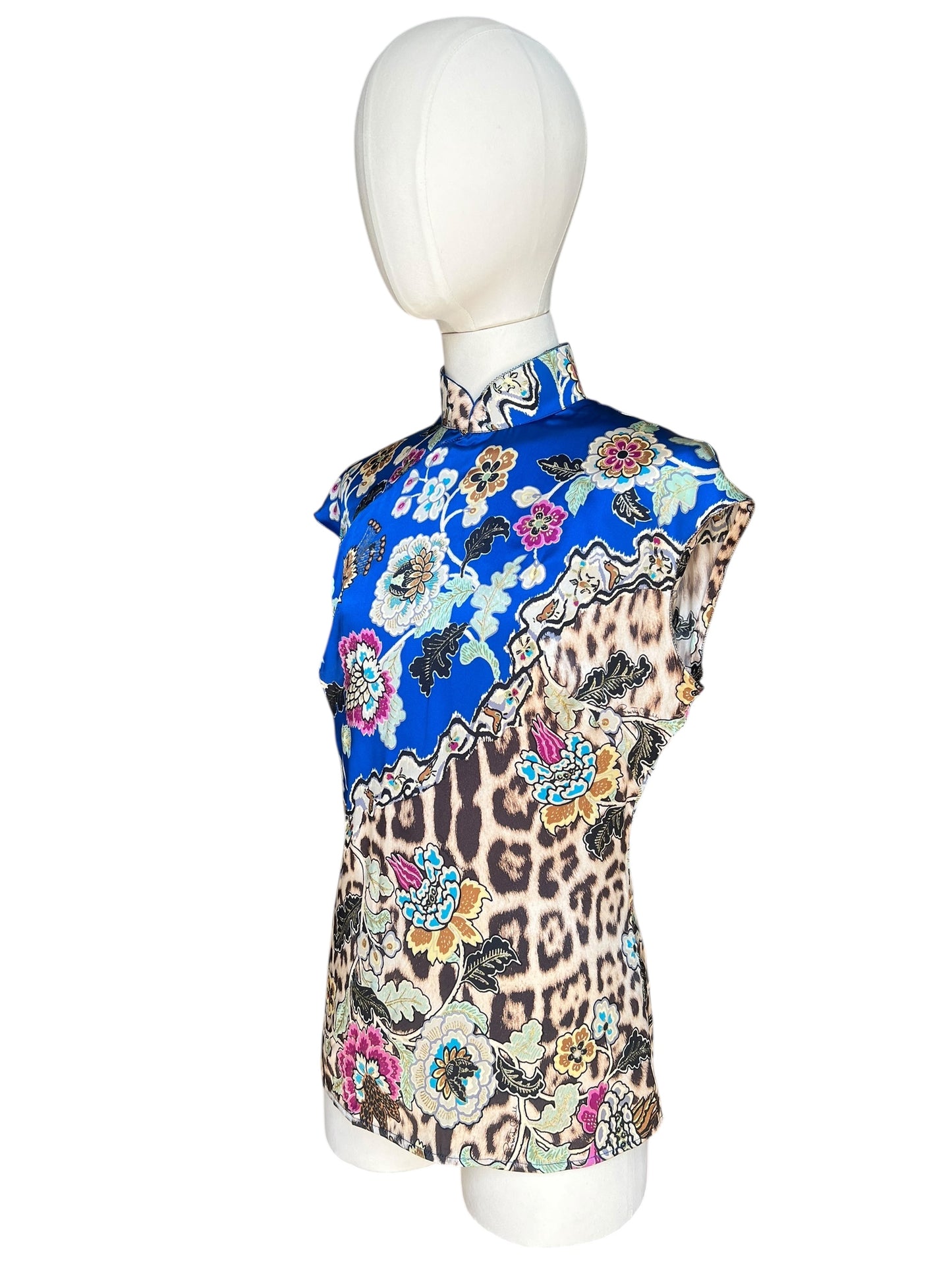 Roberto Cavalli SS2003 printed silk top