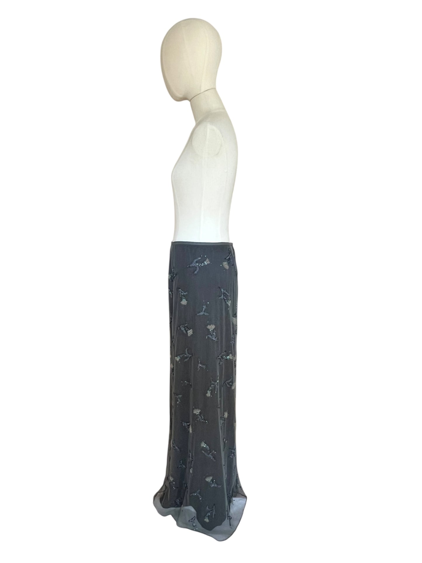 Prada FW1997 long embroidered skirt