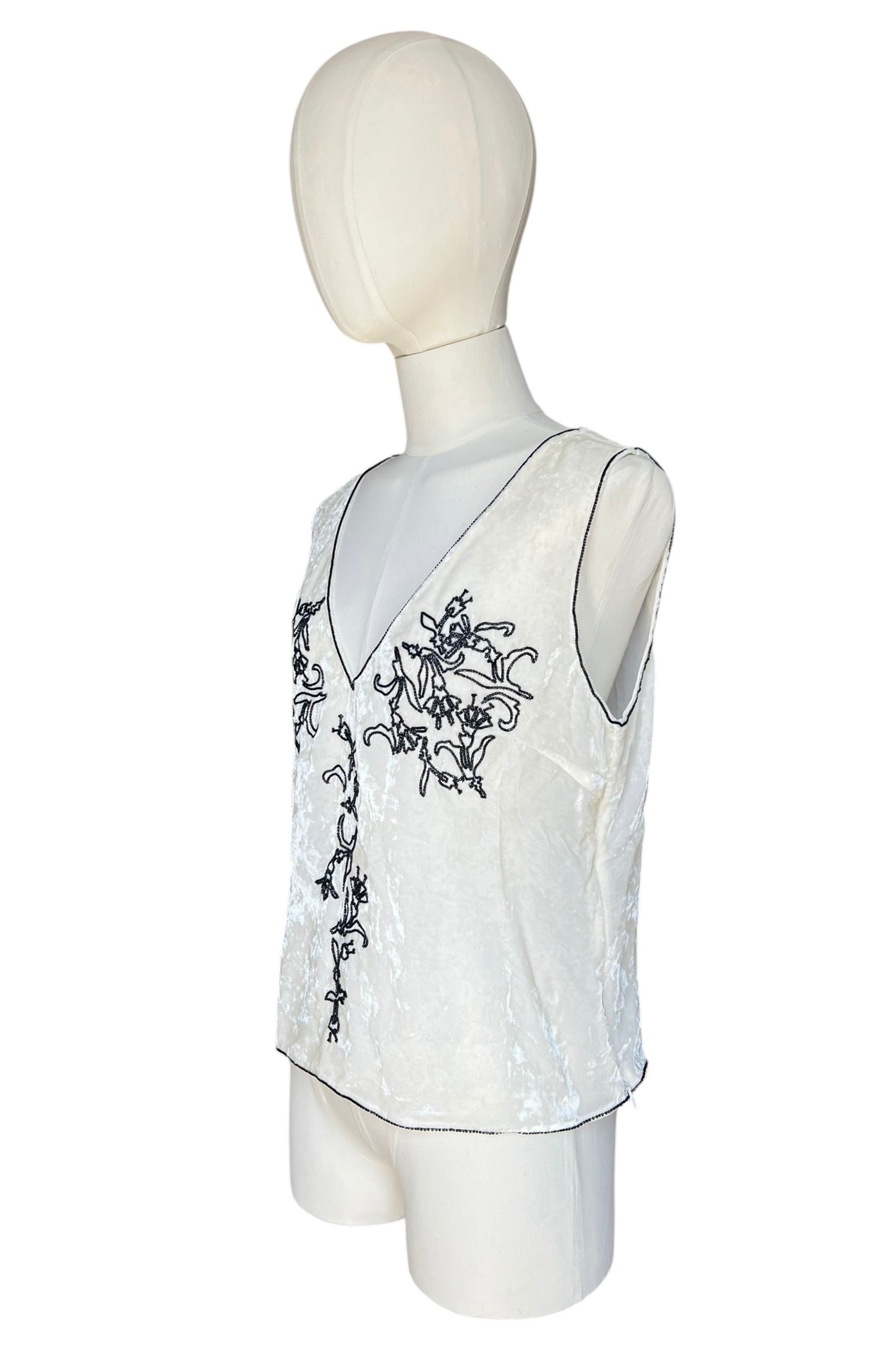 Prada FW1997 Beaded Chenille Embroidered Top