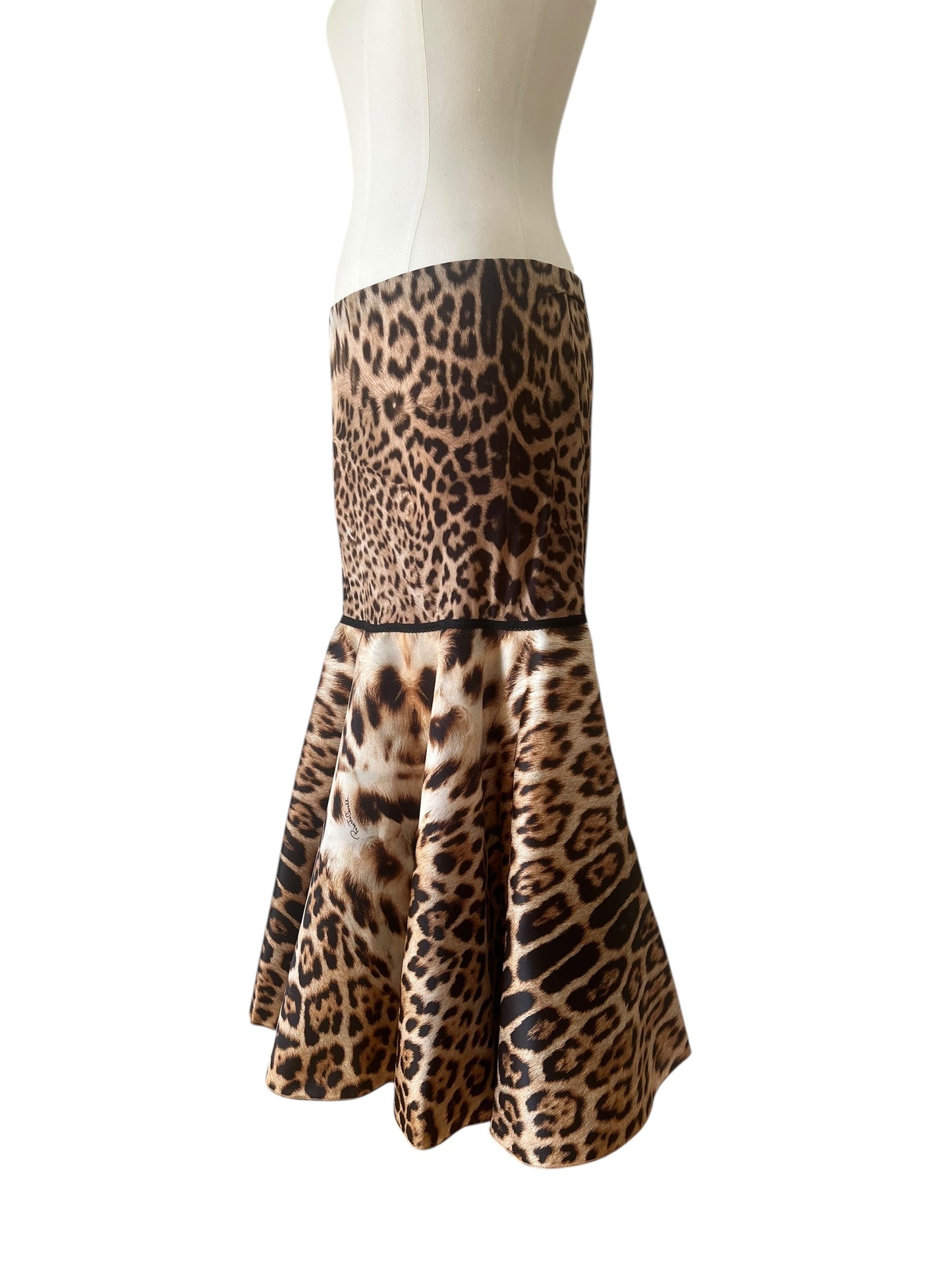 Roberto Cavalli 2000s cheetah skirt